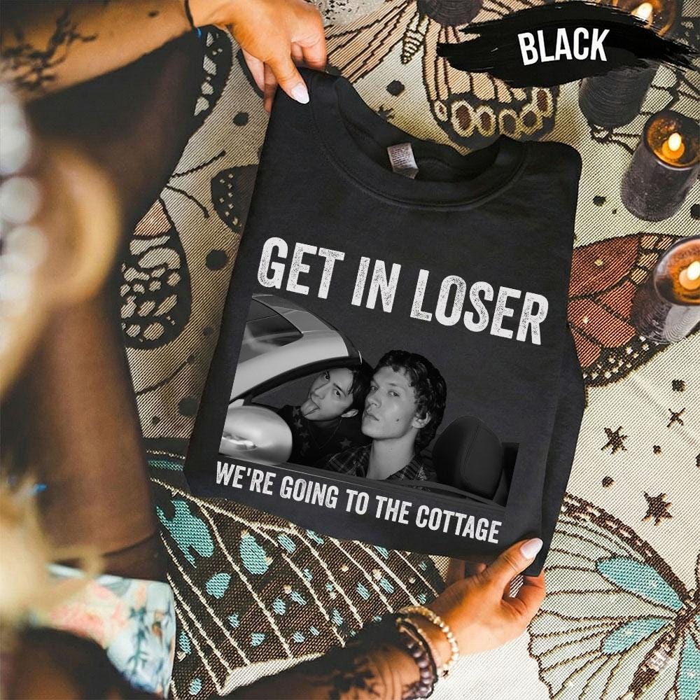 Heated Rivalry Inspired Hockey T-Shirt – Get In Loser We’re Going to the Cottage Unisex Graphic Tee