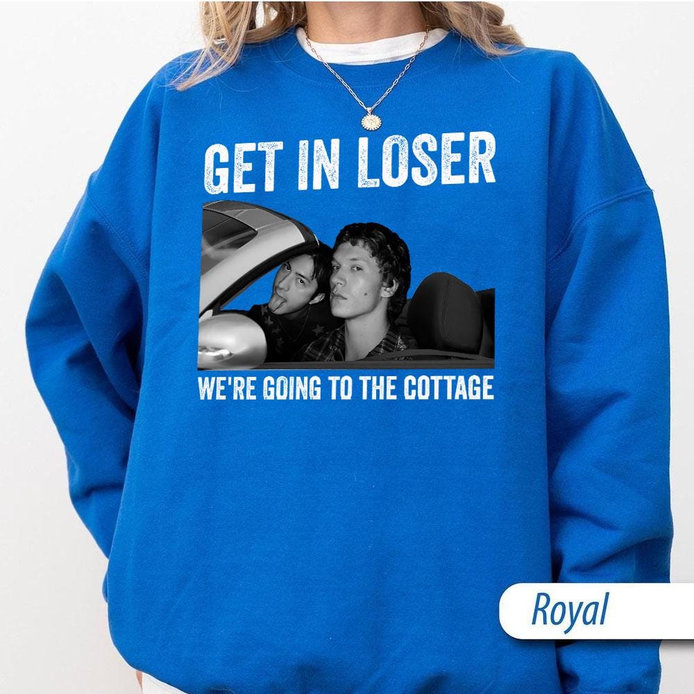 Heated Rivalry Inspired Hockey T-Shirt – Get In Loser We’re Going to the Cottage Unisex Graphic Tee