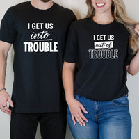 Get Into Trouble Duo Matching T-Shirts For Best Friends