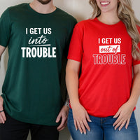 Get Into Trouble Duo Matching T-Shirts For Best Friends