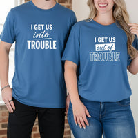 Get Into Trouble Duo Matching T-Shirts For Best Friends