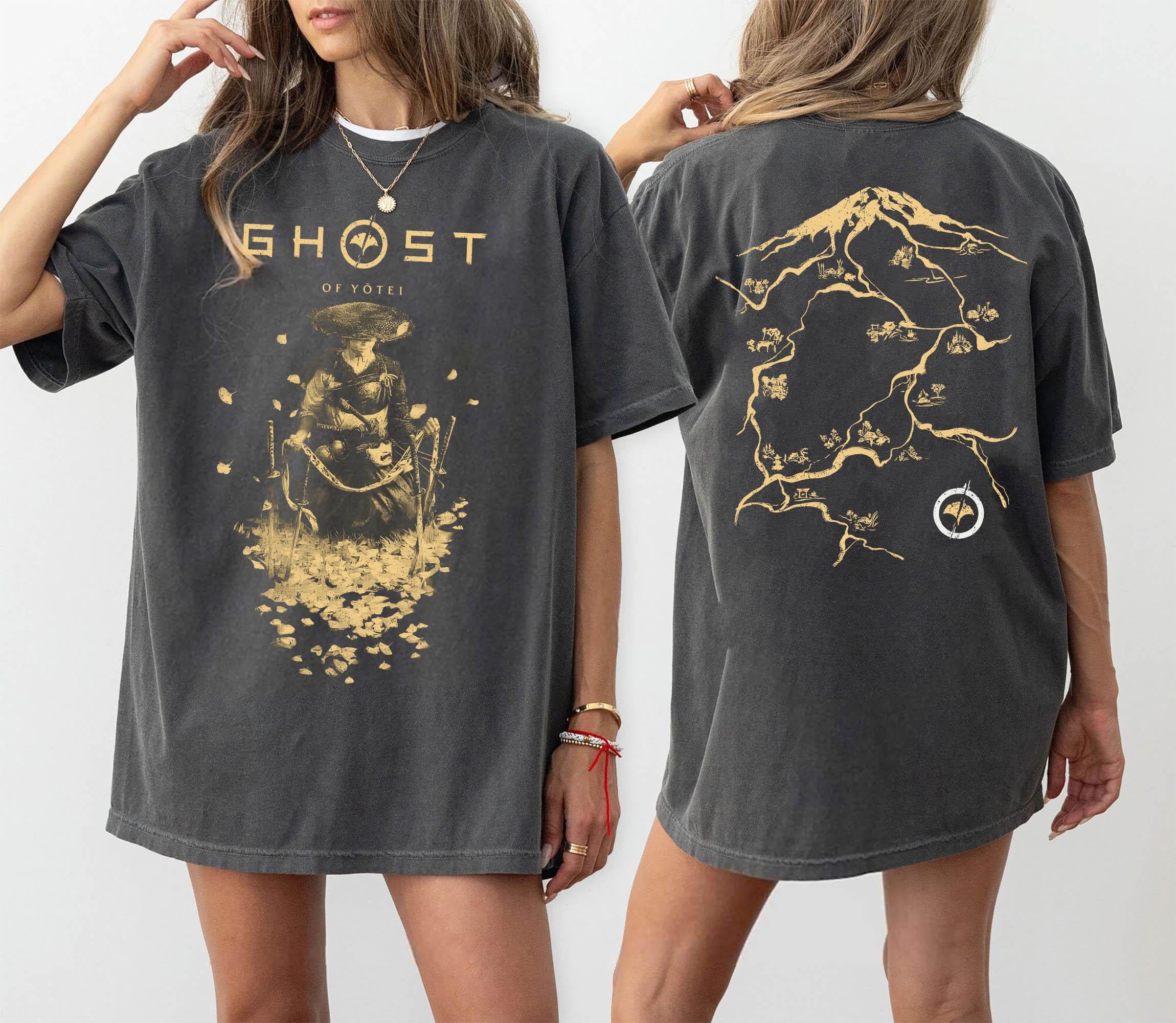 Ghost of Yotei Shirt – Anime Atsu Samurai Japan Two-Sided Graphic Tee