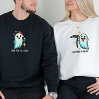 Ghost with Scythe & Ghost with Knife Matching Hoodies For Couples
