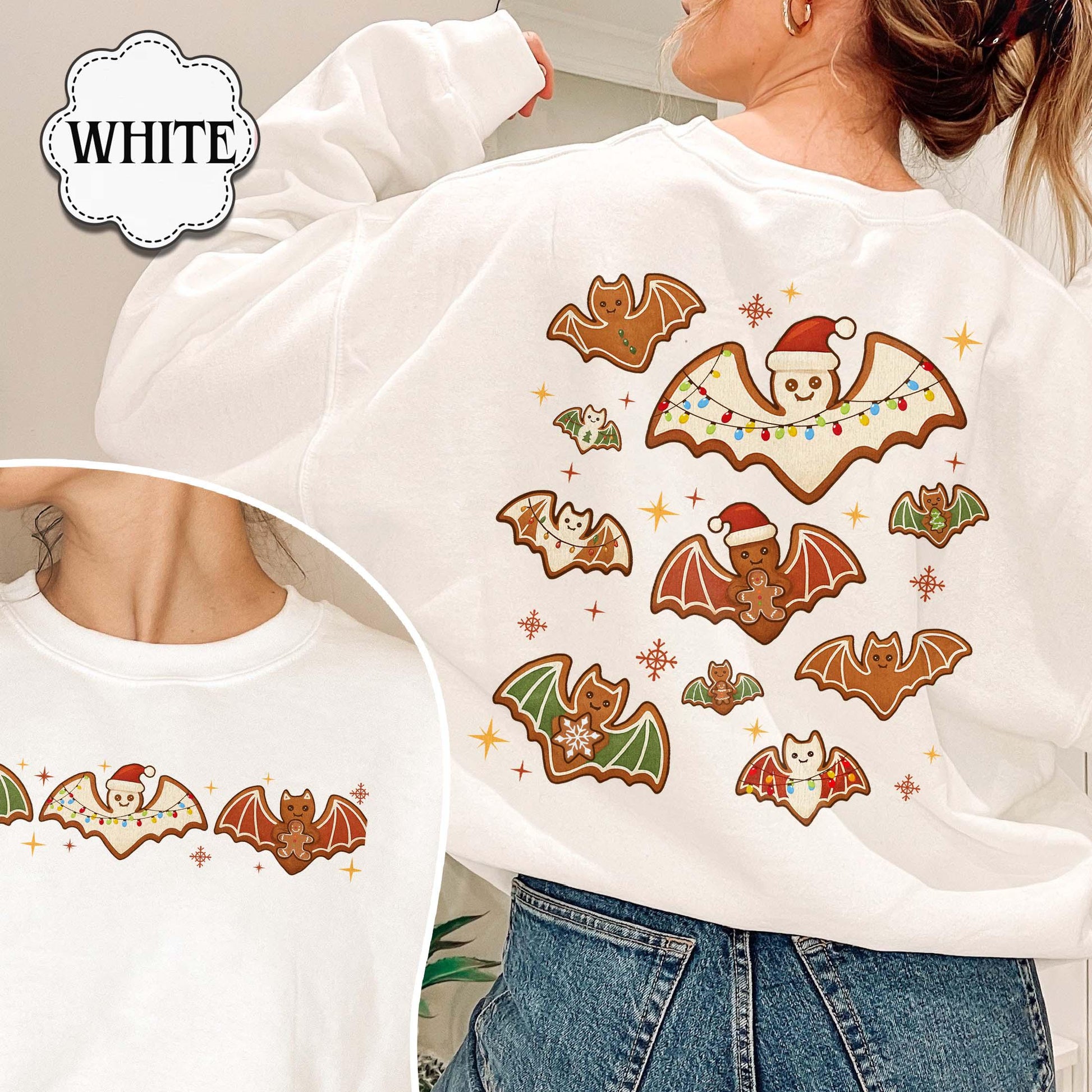 Gingerbread Bats Christmas Hoodie – Spooky Holiday Sweatshirt