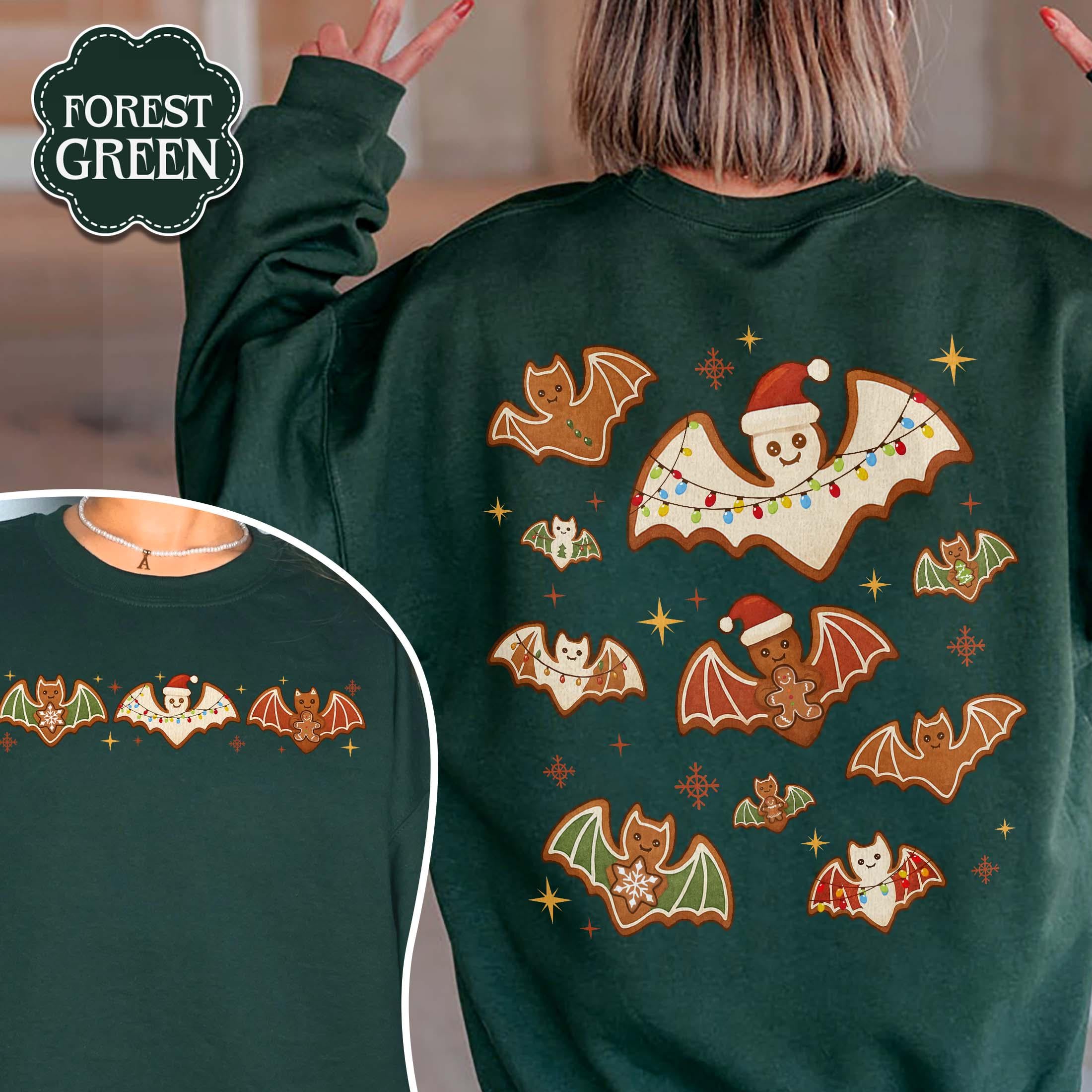 Gingerbread Bats Christmas Hoodie – Spooky Holiday Sweatshirt