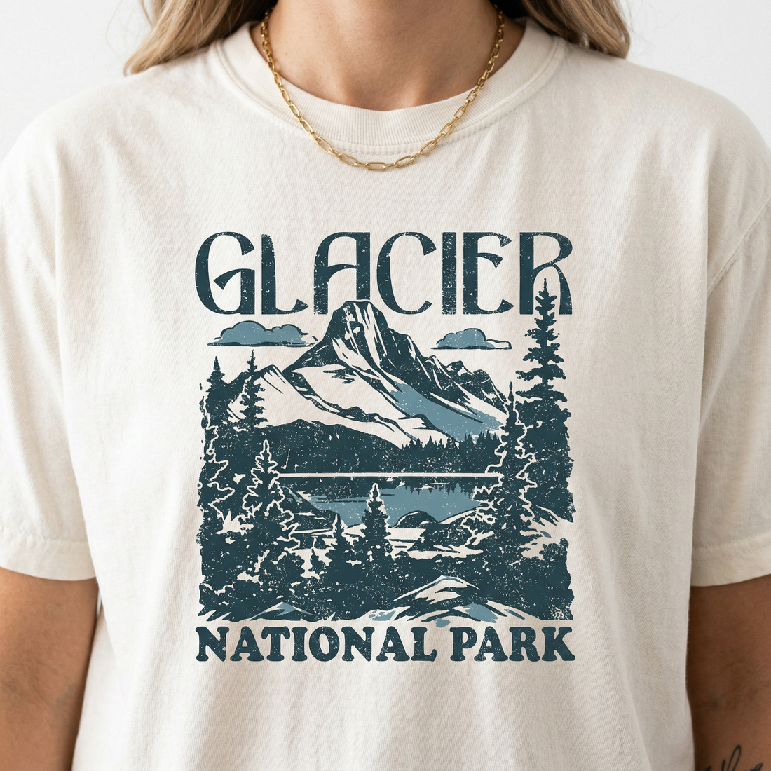Glacier Mountain Landscape T-Shirt – Nature Travel Graphic Tee