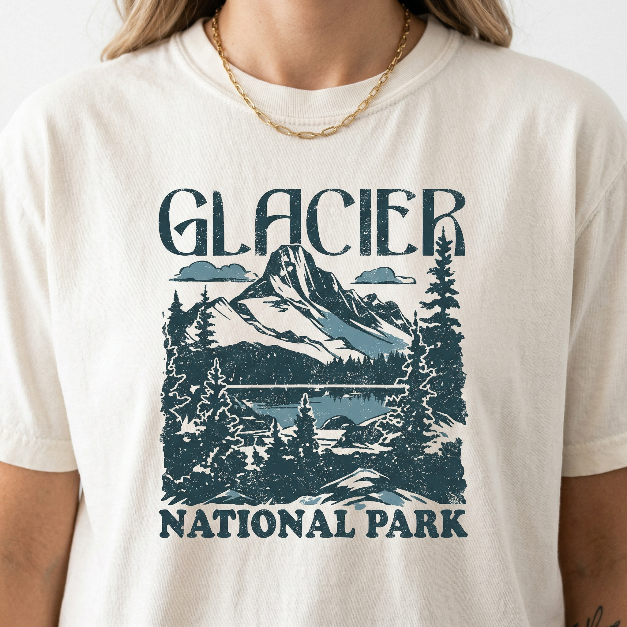 Glacier Mountain Landscape T-Shirt – Nature Travel Graphic Tee