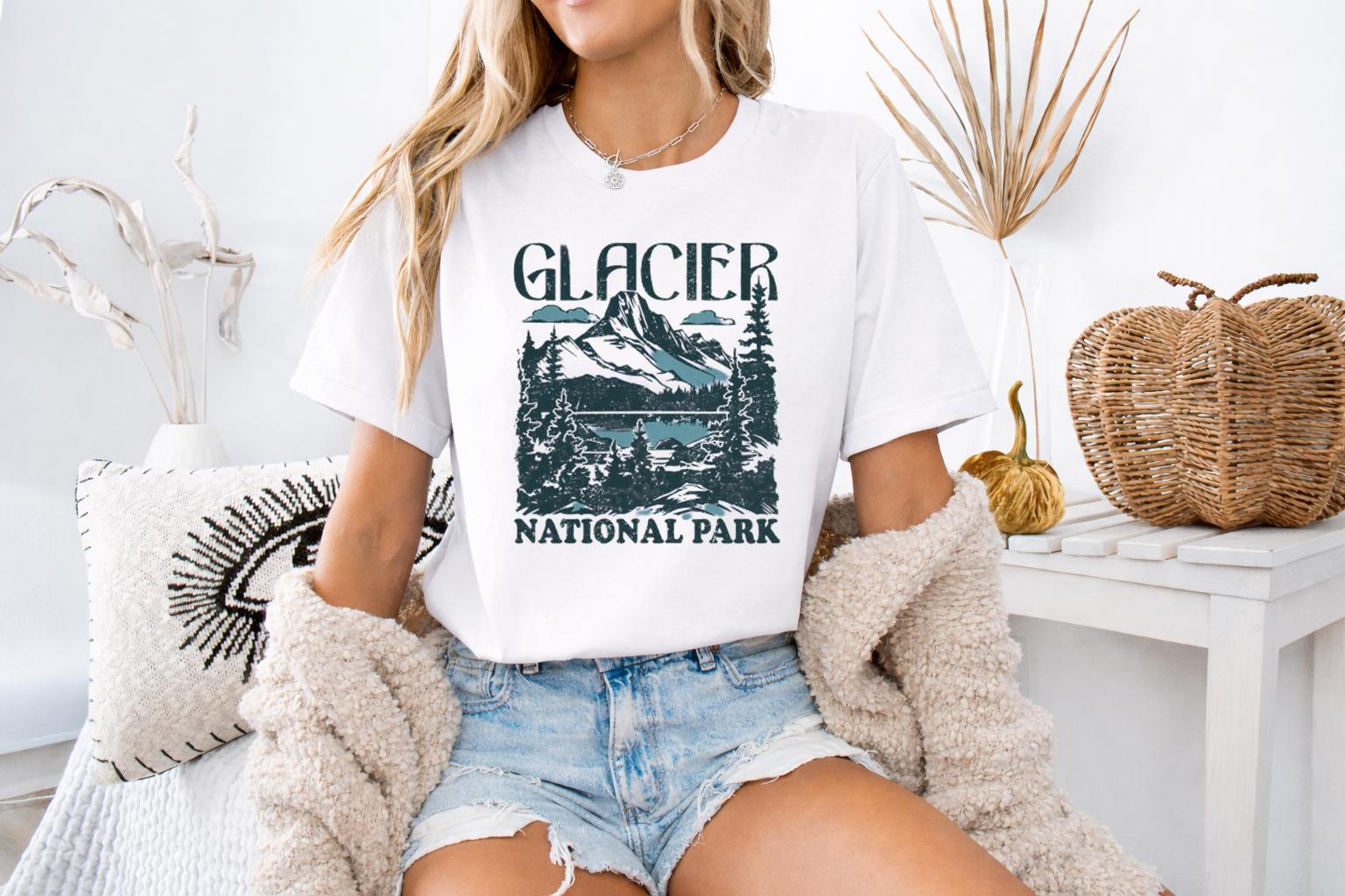 Glacier Mountain Landscape T-Shirt – Nature Travel Graphic Tee