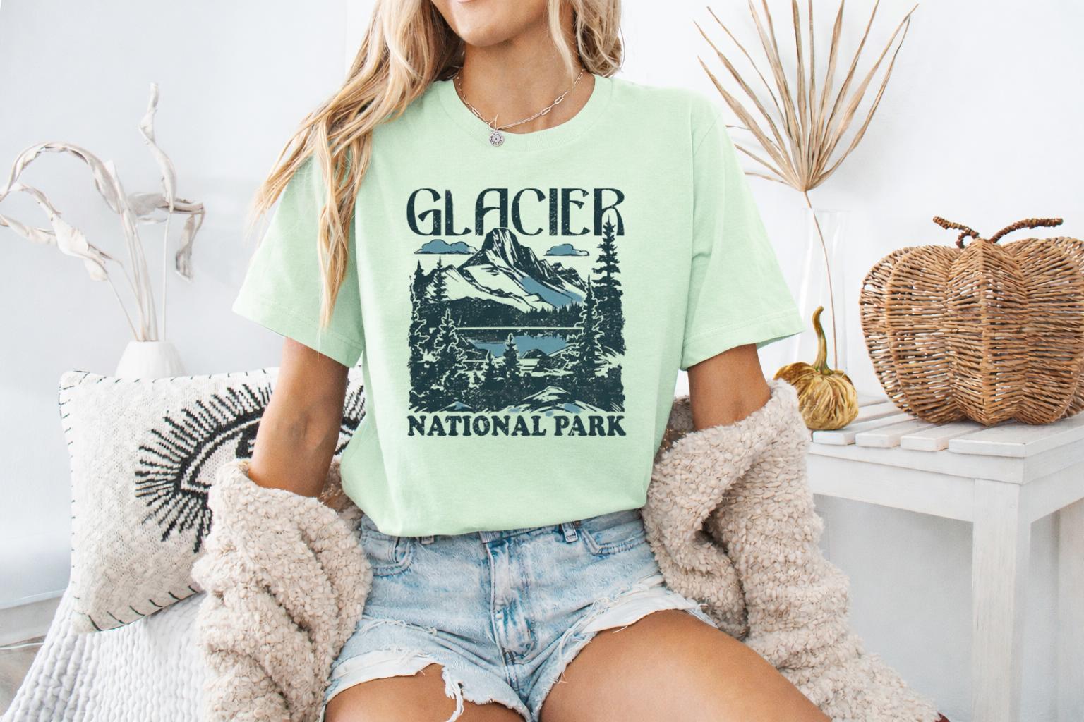 Glacier Mountain Landscape T-Shirt – Nature Travel Graphic Tee