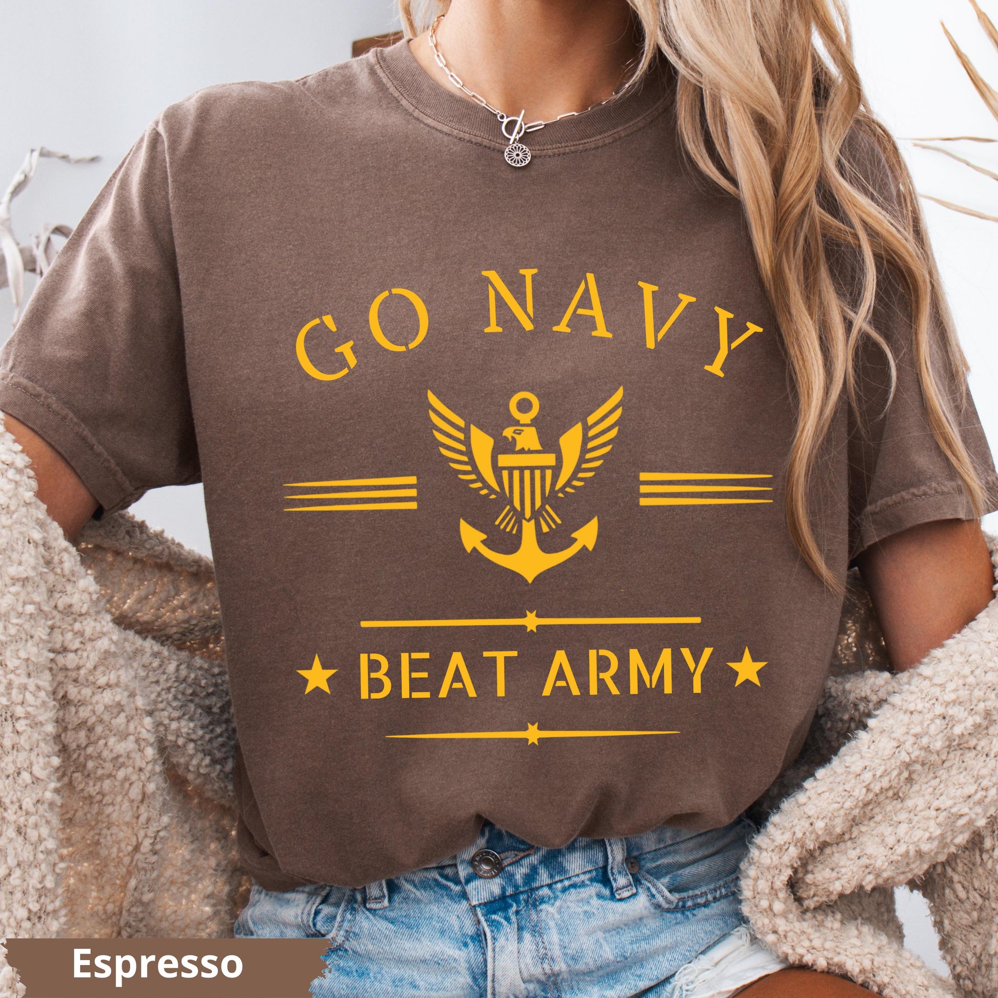 Go Navy Beat Army Shirt – Military Game Day Patriotic Tee