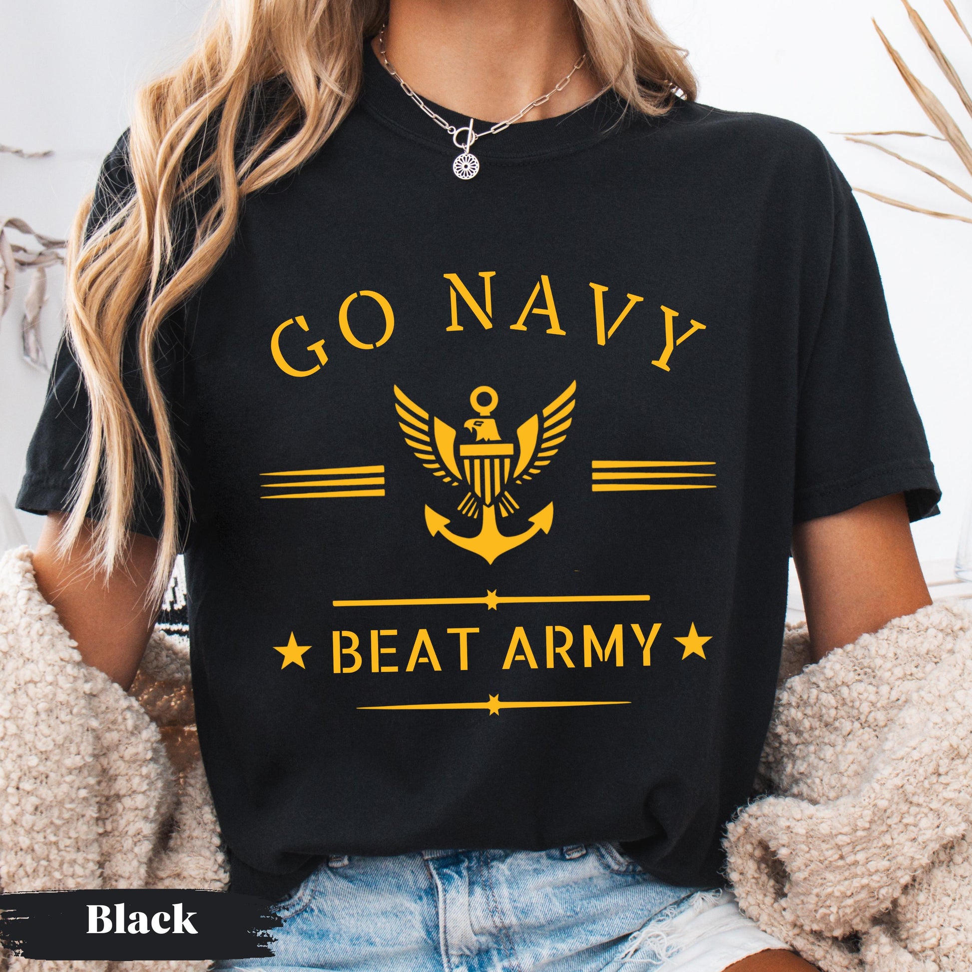 Go Navy Beat Army Shirt – Military Game Day Patriotic Tee