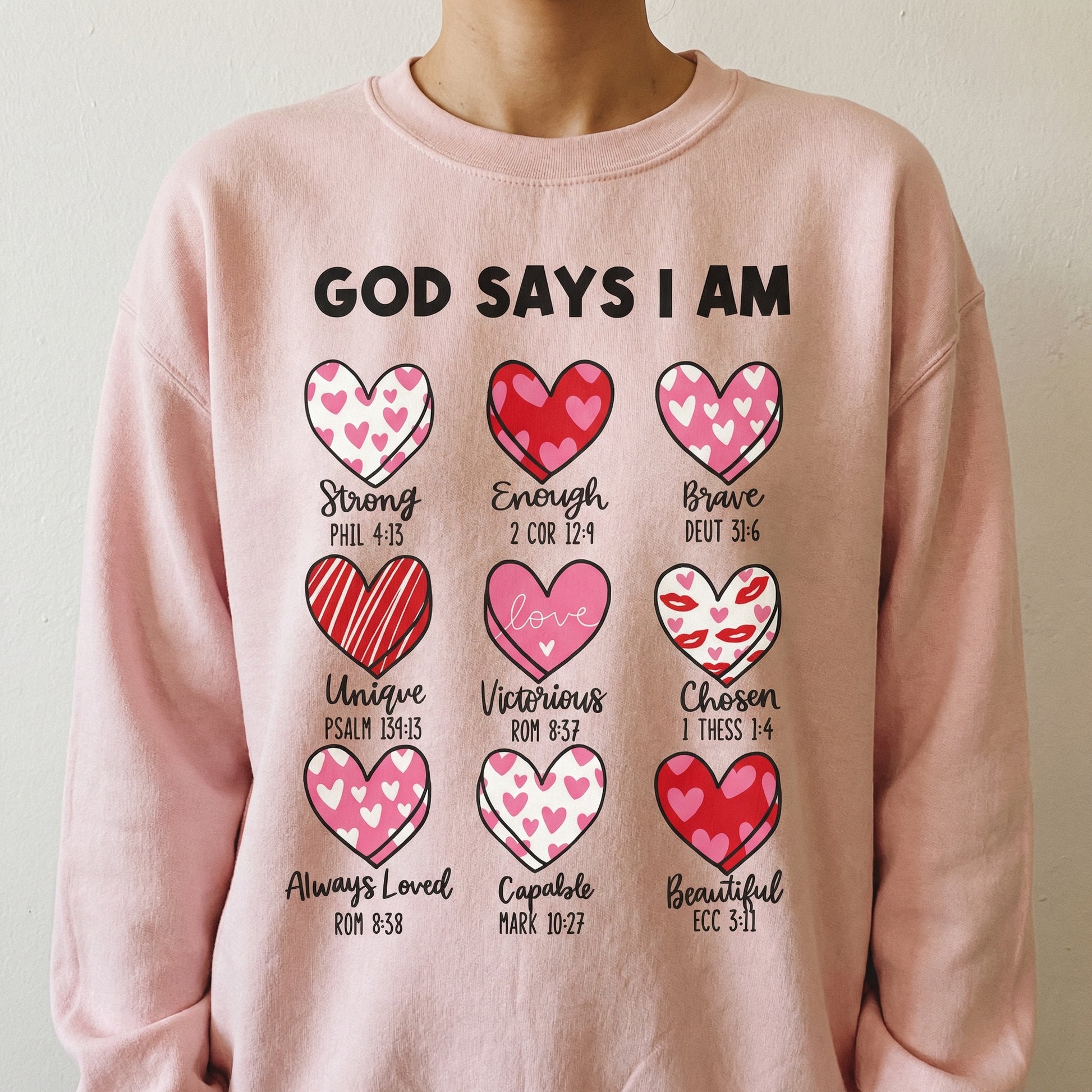 God Says I Am Valentine Graphic T-Shirt – Christian Faith Quote Tee