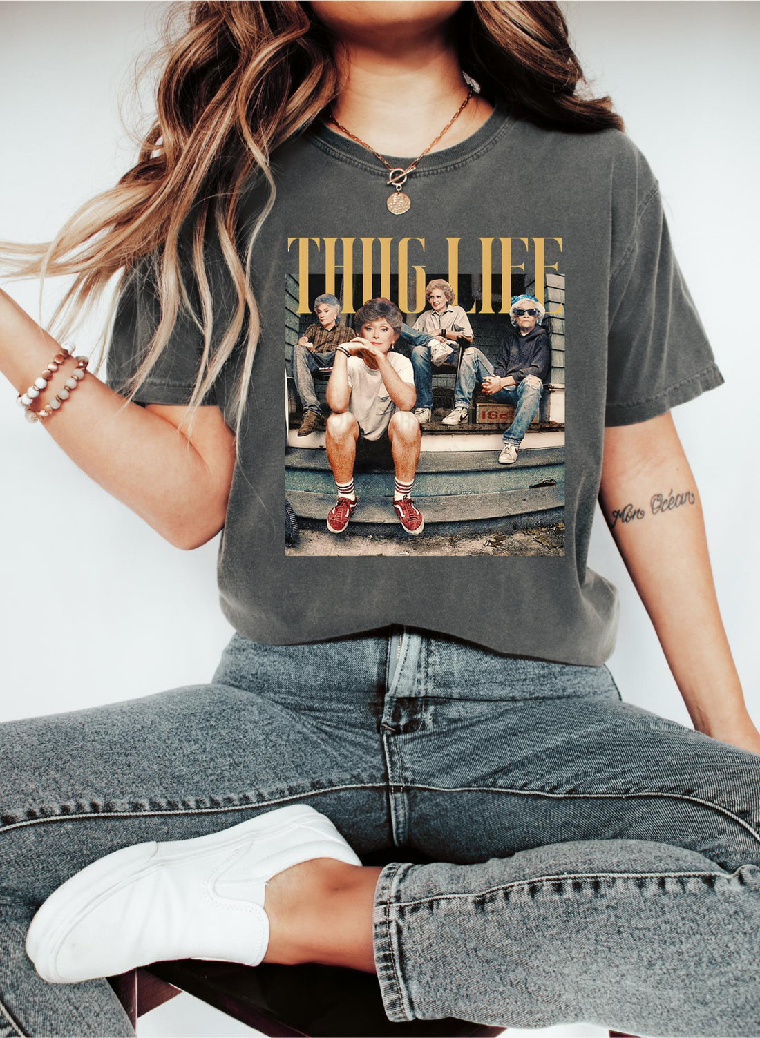 Golden Girls Thug Life Shirt – Retro 80s TV Sitcom Tee – Funny Golden Girls Fan Gift for Women