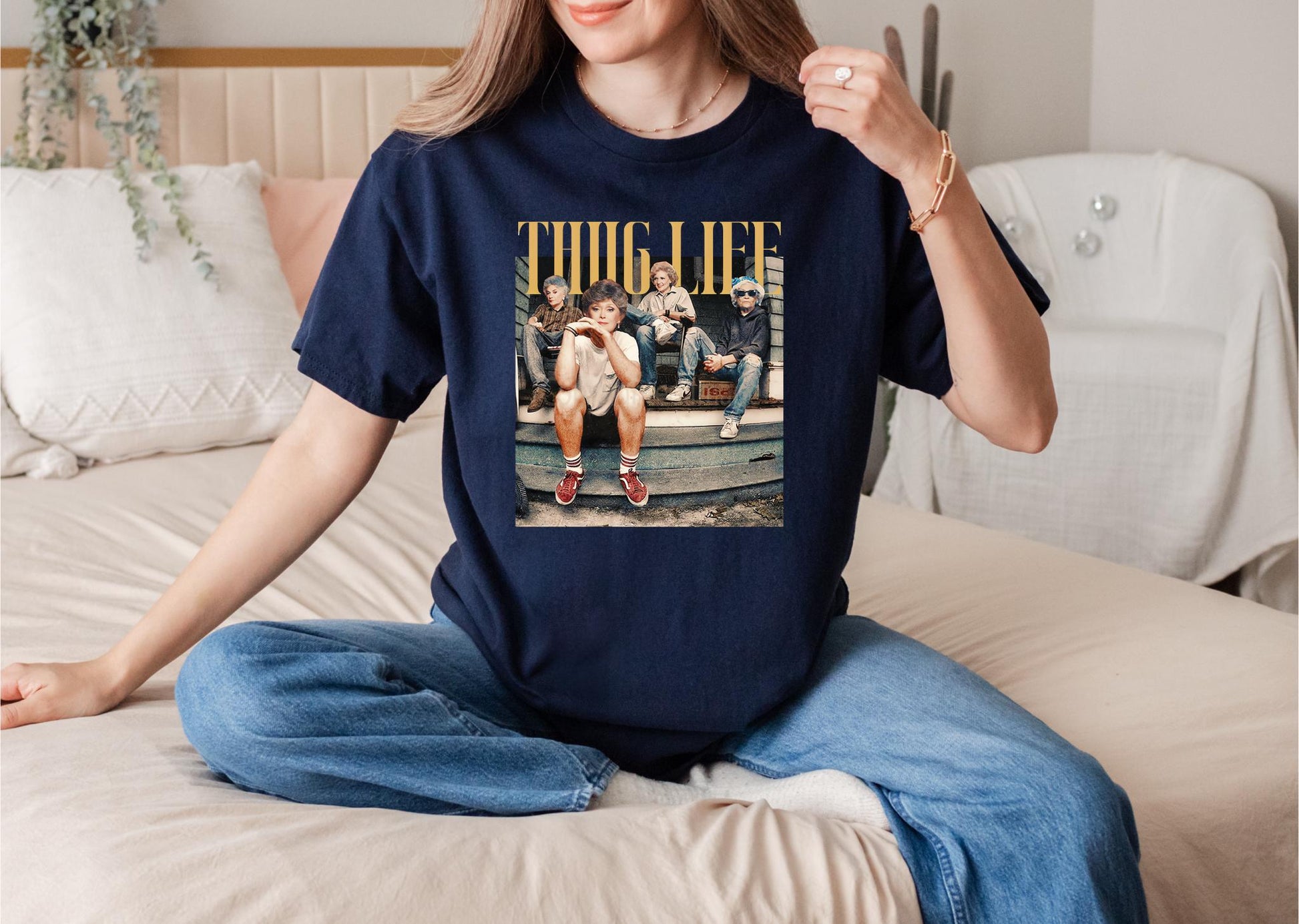 Golden Girls Thug Life Shirt – Retro 80s TV Sitcom Tee – Funny Golden Girls Fan Gift for Women
