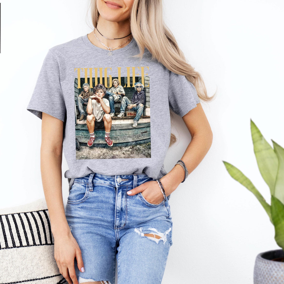 Golden Girls Thug Life Shirt – 80s TV Sitcom Fan Tee – Retro Golden Girls Gift for Women