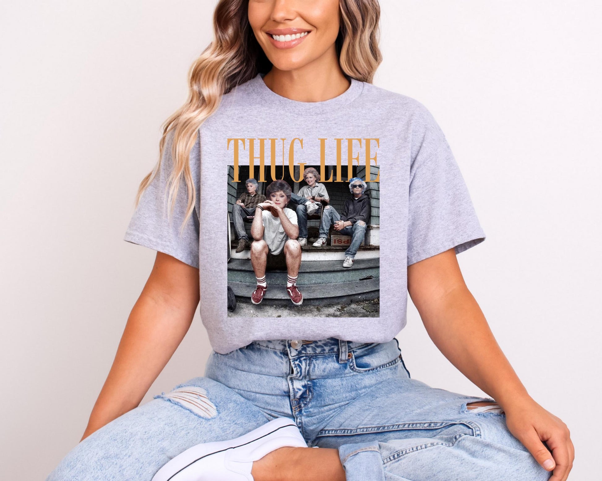 Golden Girls Thug Life Shirt – Vintage Sitcom Fan Shirt – Golden Girls Lover Gift for Her
