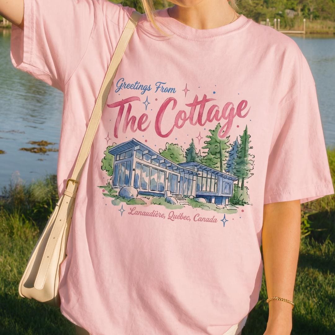 Greetings From the Cottage Graphic T-Shirt – Hockey Romance Inspired Fan Tee