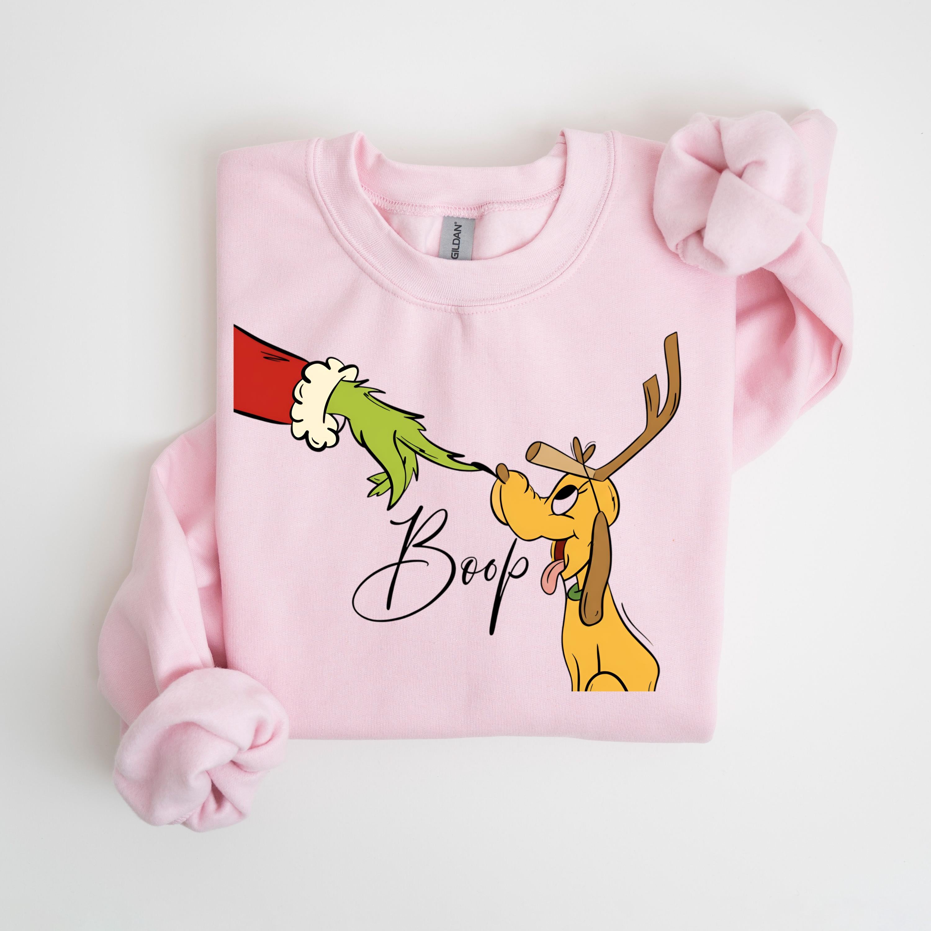 Grinch Boop Reindeer Dog Sweatshirt – Funny Christmas Holiday Pullover