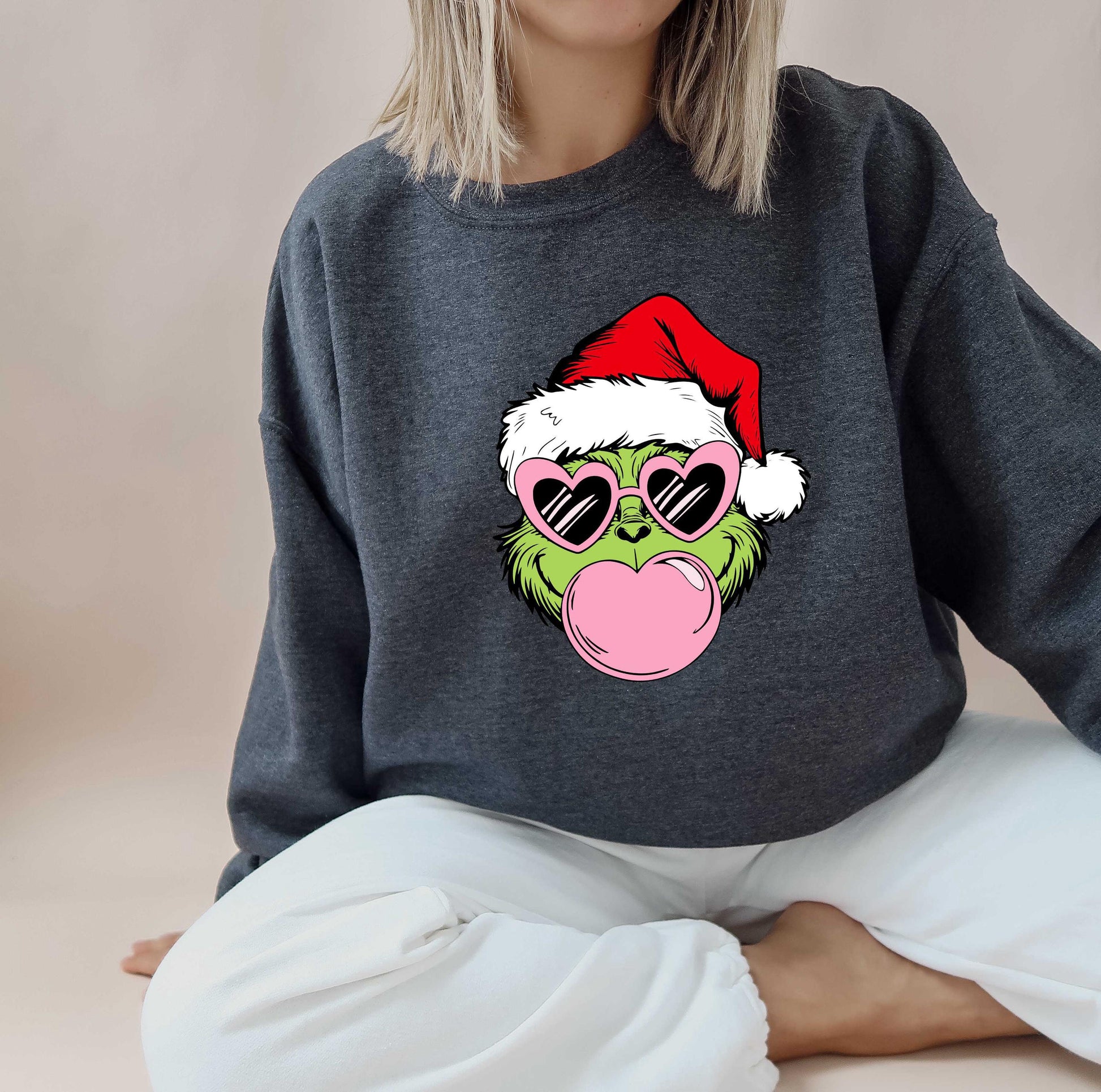 Green Furry Christmas Bubble Gum Hoodie – Funny Holiday Sweatshirt
