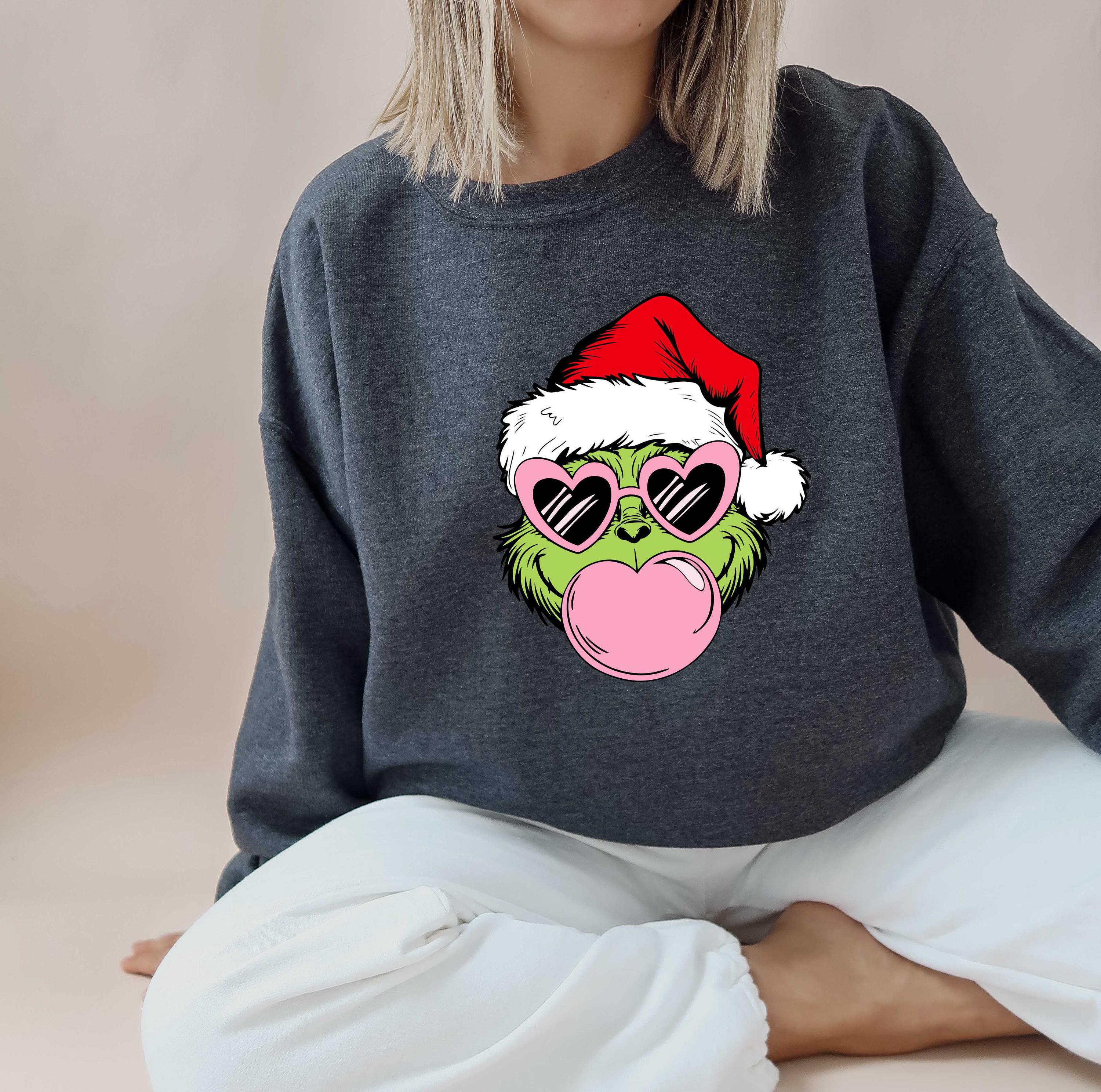 Green Furry Christmas Bubble Gum Hoodie – Funny Holiday Sweatshirt