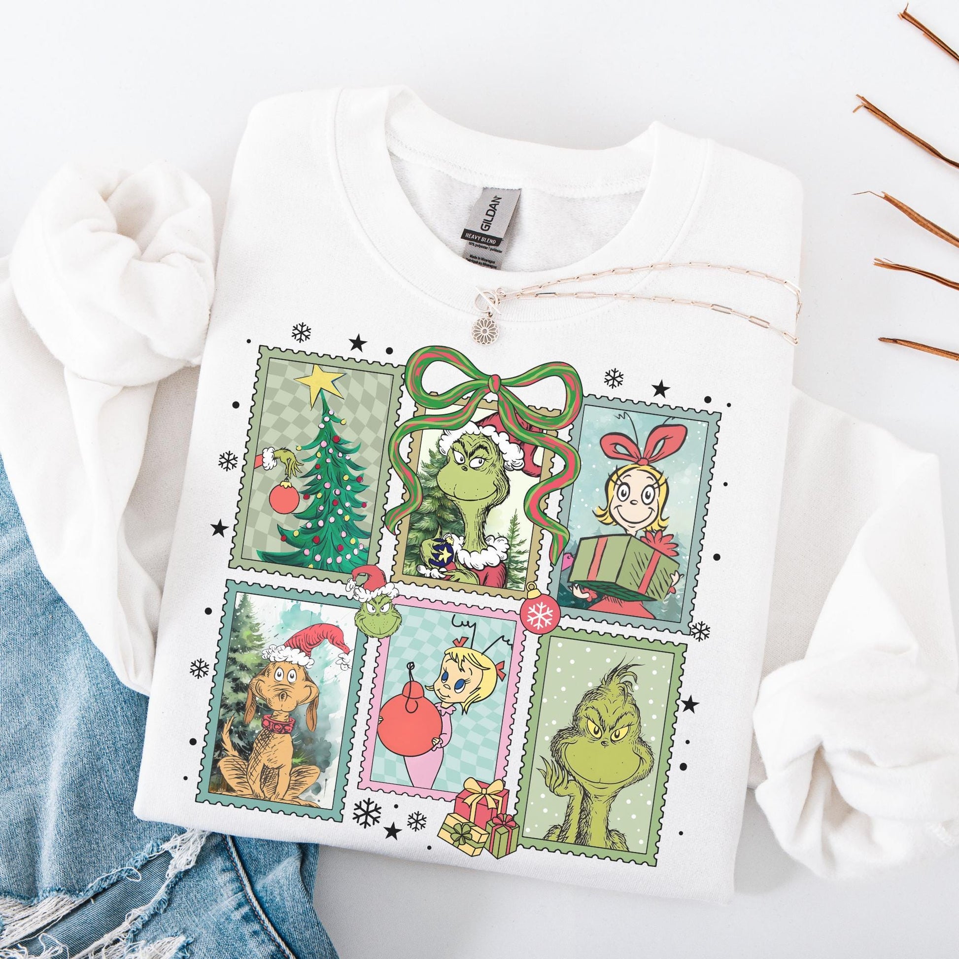 Grinch Christmas Sweatshirt – Funny Grinch Shirt – Grinchmas Tee – Ew People Christmas Gift