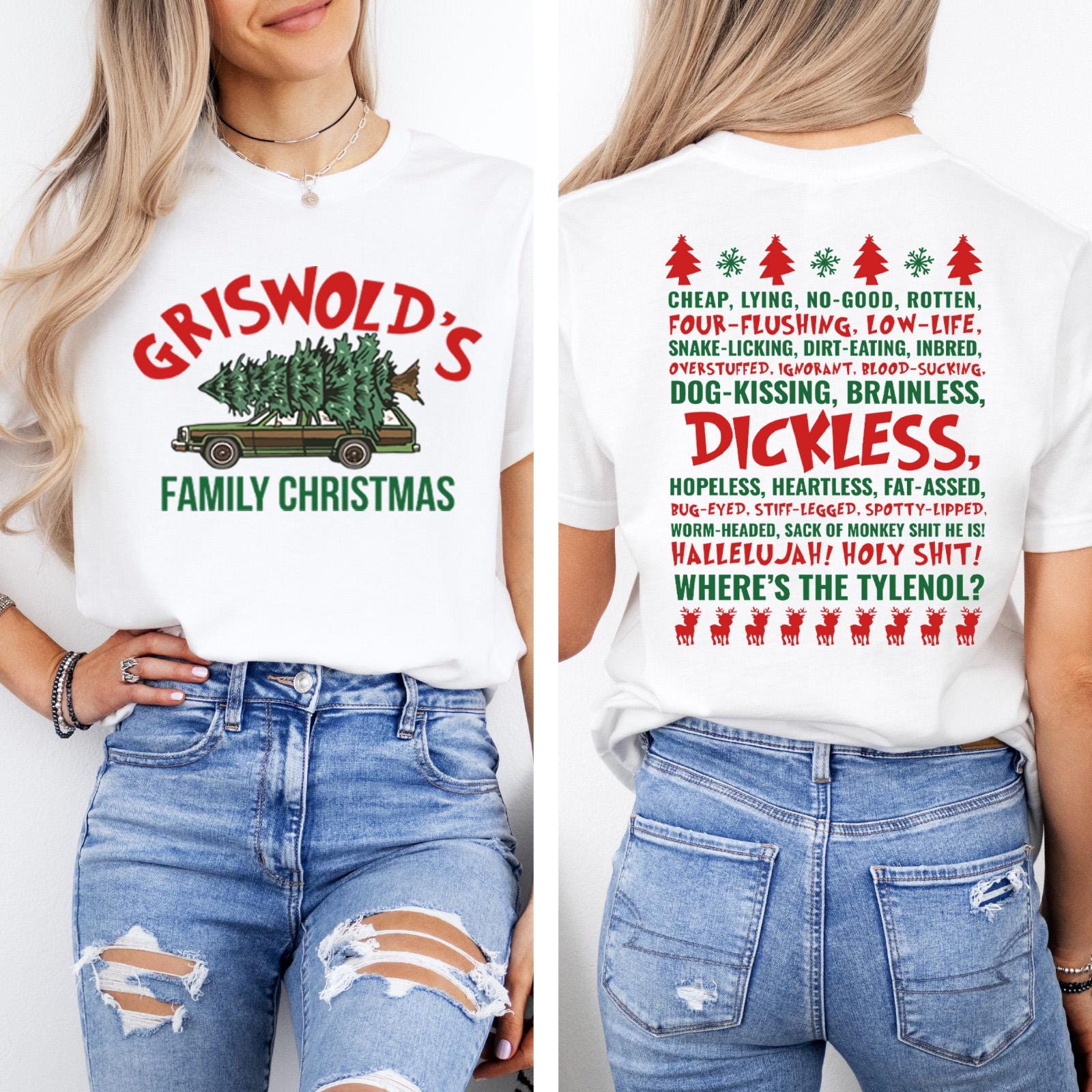 Griswold Style Family Xmas Graphic Tee - Funny Christmas Movie Inspired Shirt