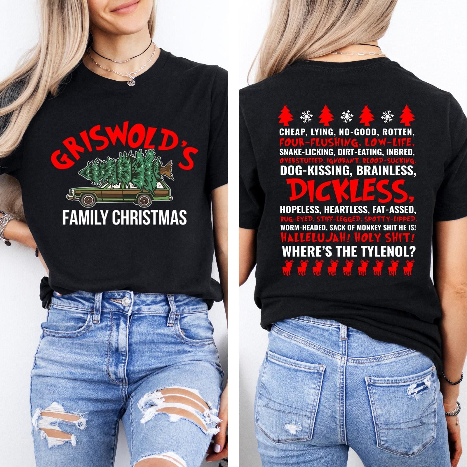 Griswold Style Family Xmas Graphic Tee - Funny Christmas Movie Inspired Shirt