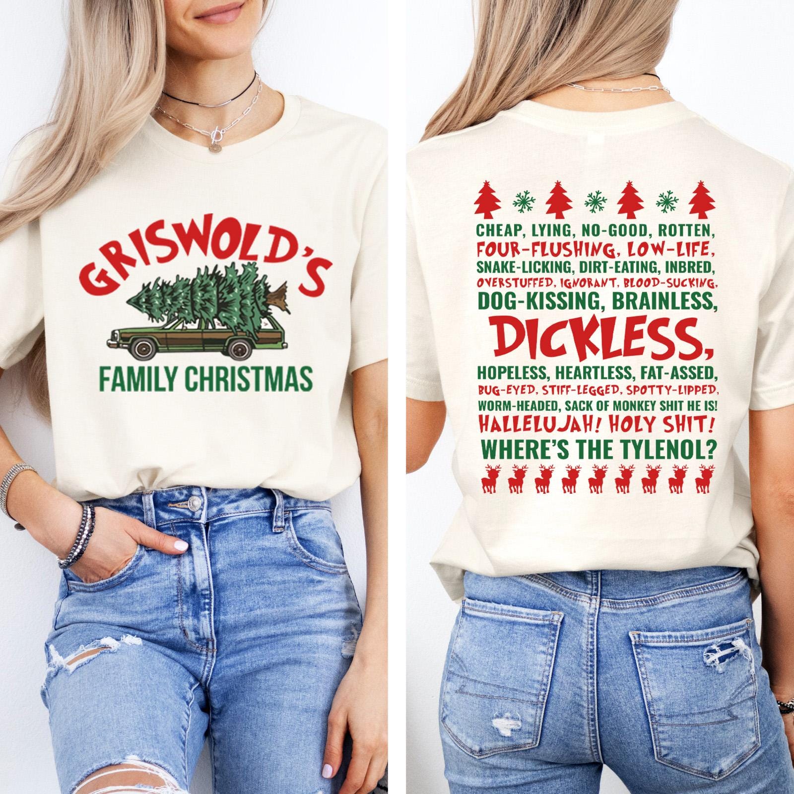 Griswold Style Family Xmas Graphic Tee - Funny Christmas Movie Inspired Shirt