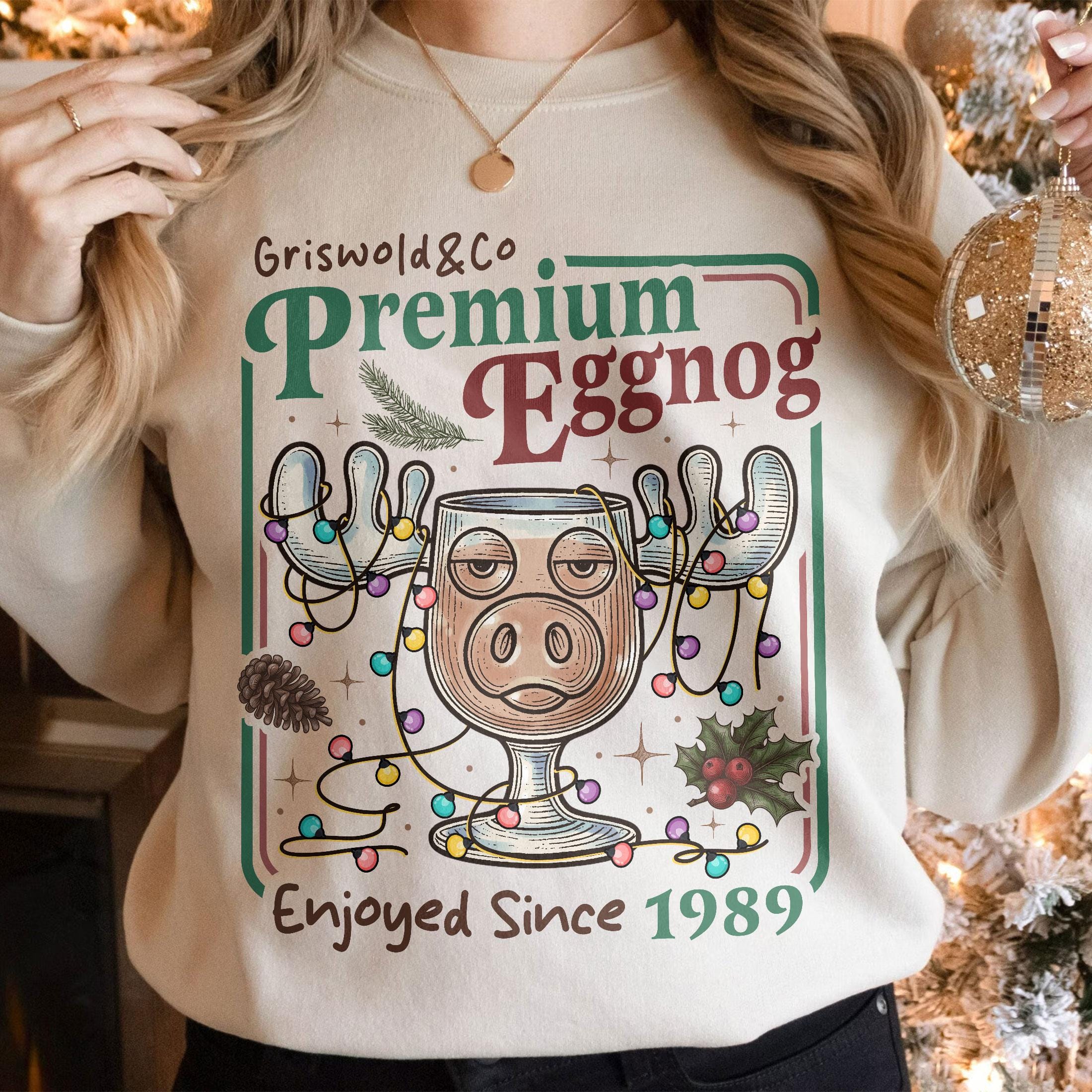Griswold Family Christmas Sweatshirt – Eggnog Holiday Crewneck, Vacation Inspired Matching Gift