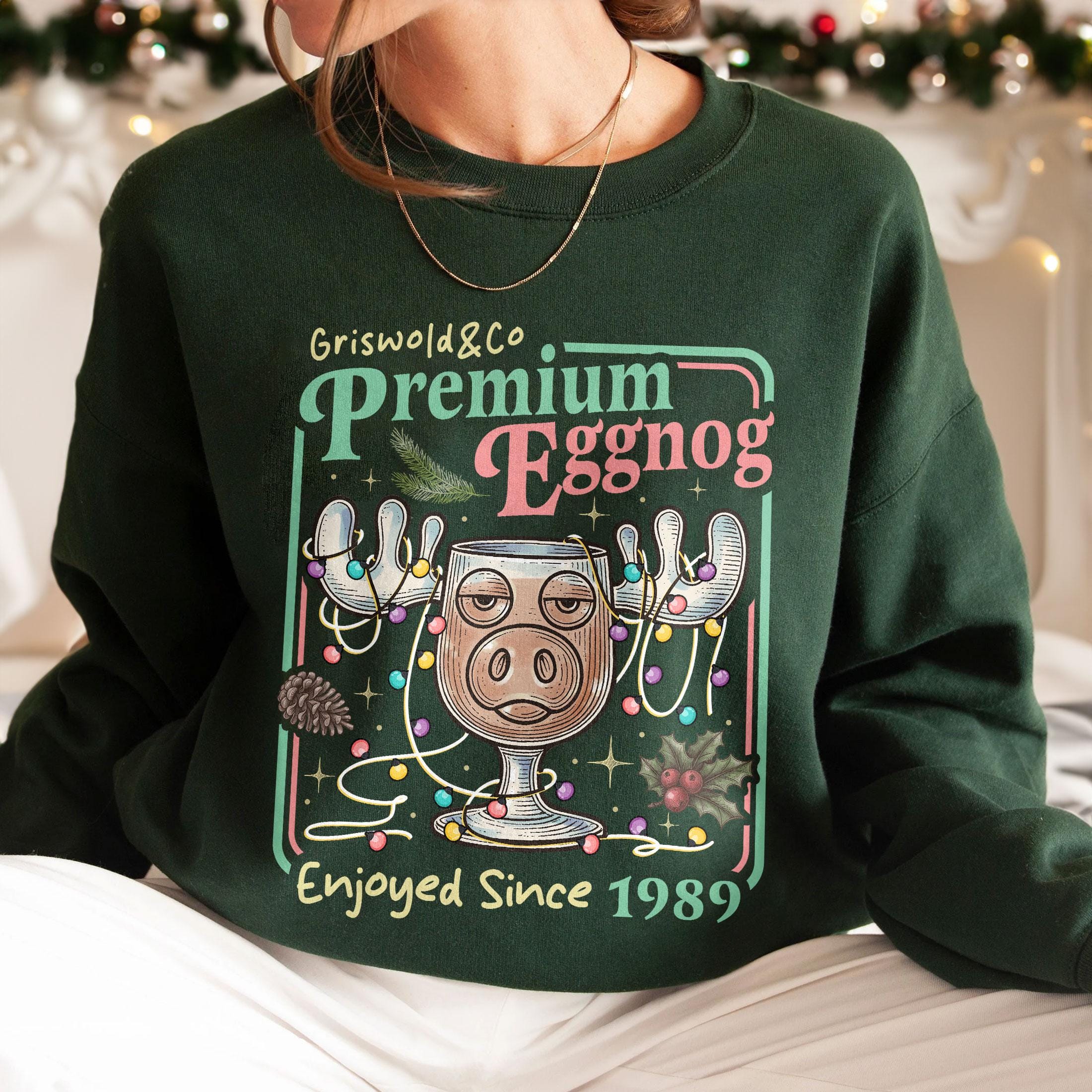 Griswold Family Christmas Sweatshirt – Eggnog Holiday Crewneck, Vacation Inspired Matching Gift