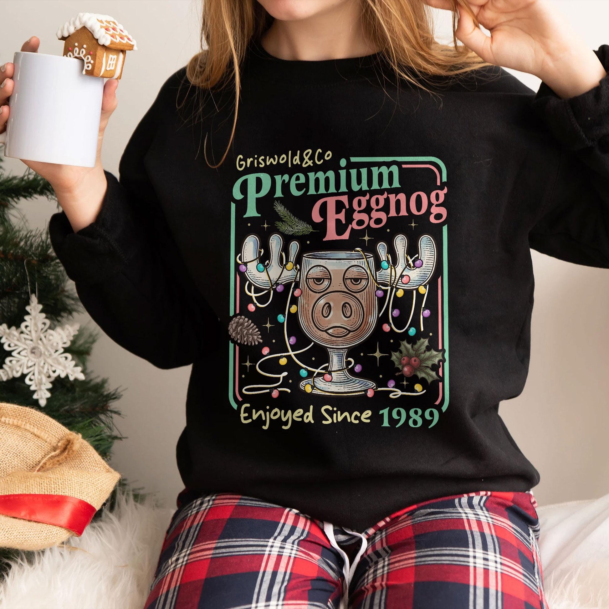 Griswold Family Christmas Sweatshirt – Eggnog Holiday Crewneck, Vacation Inspired Matching Gift