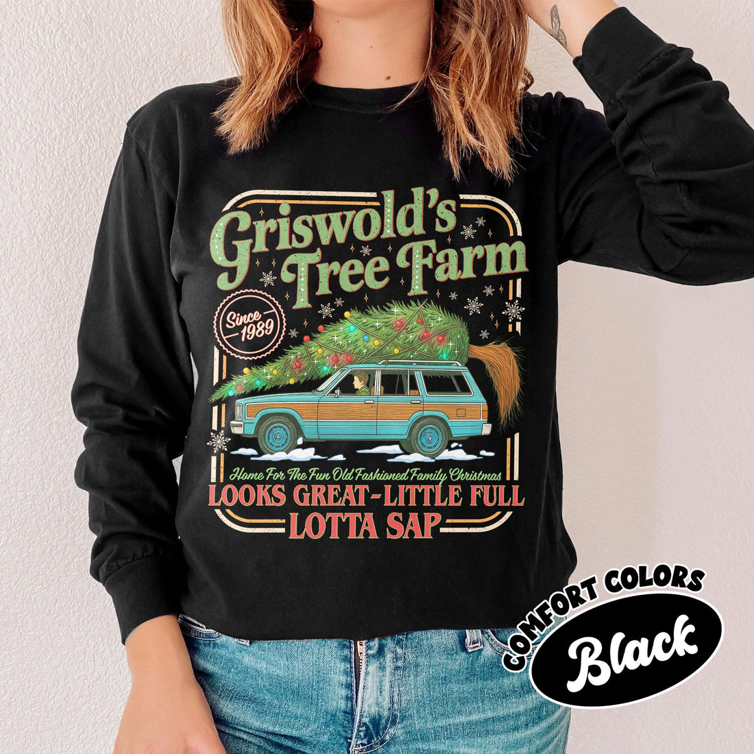 Griswold Inspired Tree Farm Christmas Shirt – Little Full Lotta Sap Funny Holiday Tee