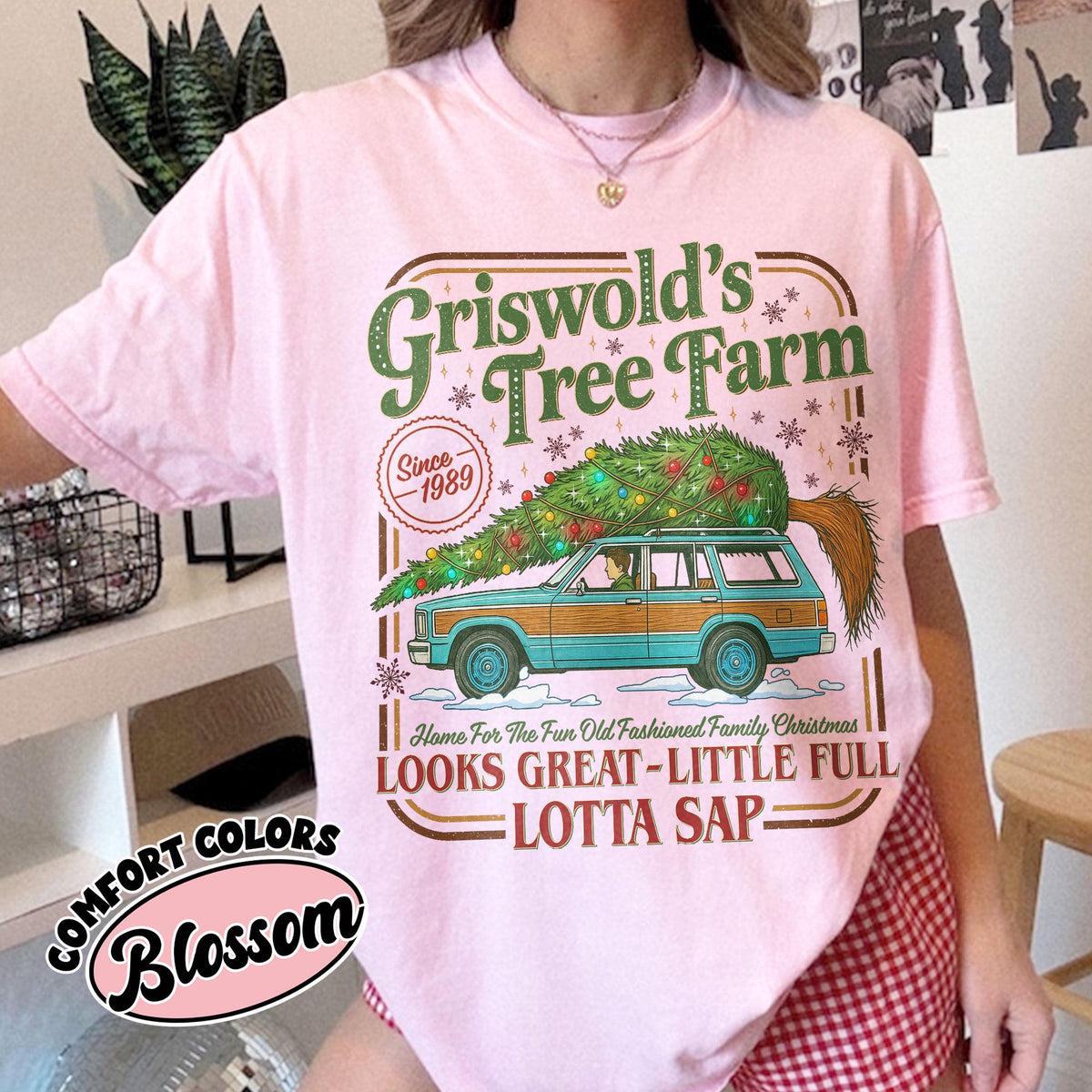 Griswold Inspired Tree Farm Christmas Shirt – Little Full Lotta Sap Funny Holiday Tee