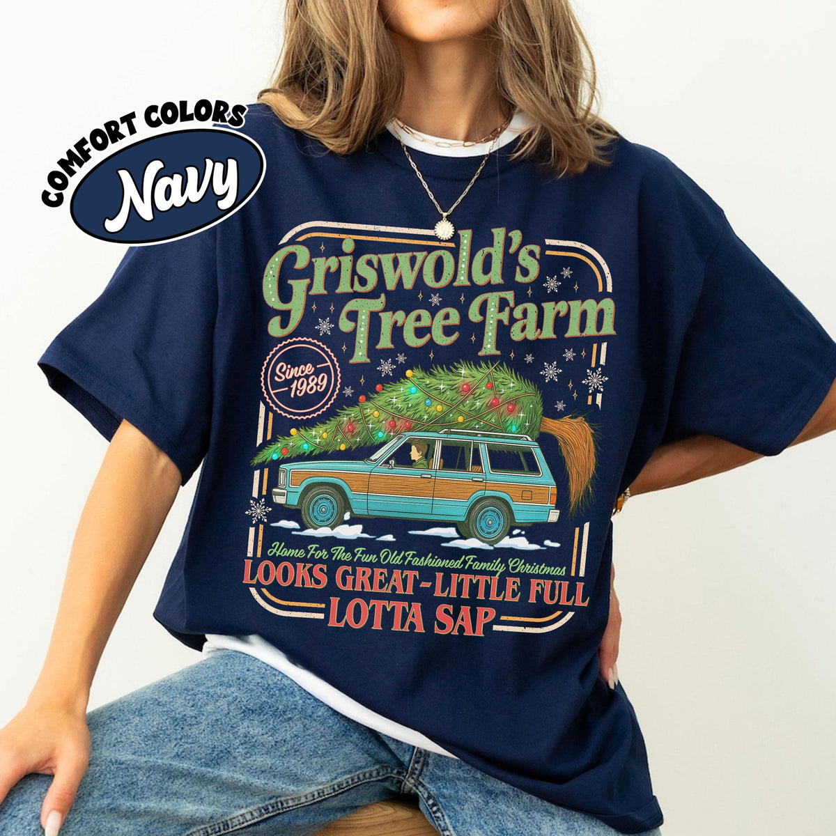 Griswold Inspired Tree Farm Christmas Shirt – Little Full Lotta Sap Funny Holiday Tee