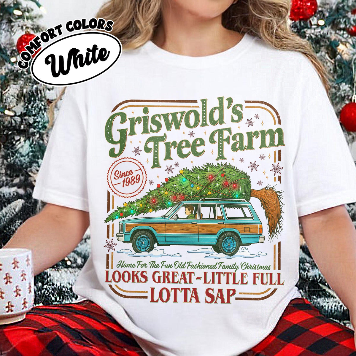 Griswold Inspired Tree Farm Christmas Shirt – Little Full Lotta Sap Funny Holiday Tee