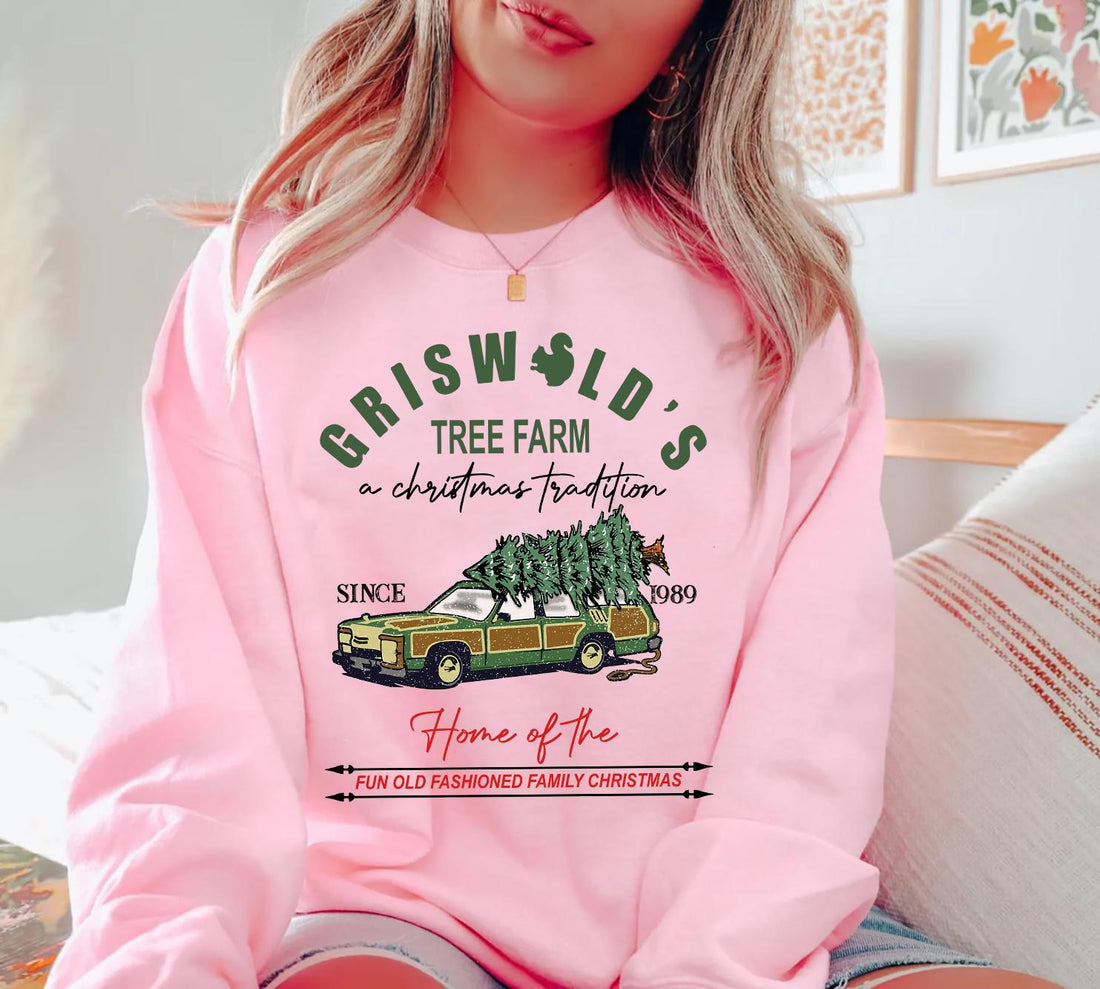 Griswold’s Tree Farm Since 1989 Sweatshirt – Fun Old Fashioned Family Christmas Shirt, Matching Holiday Gift