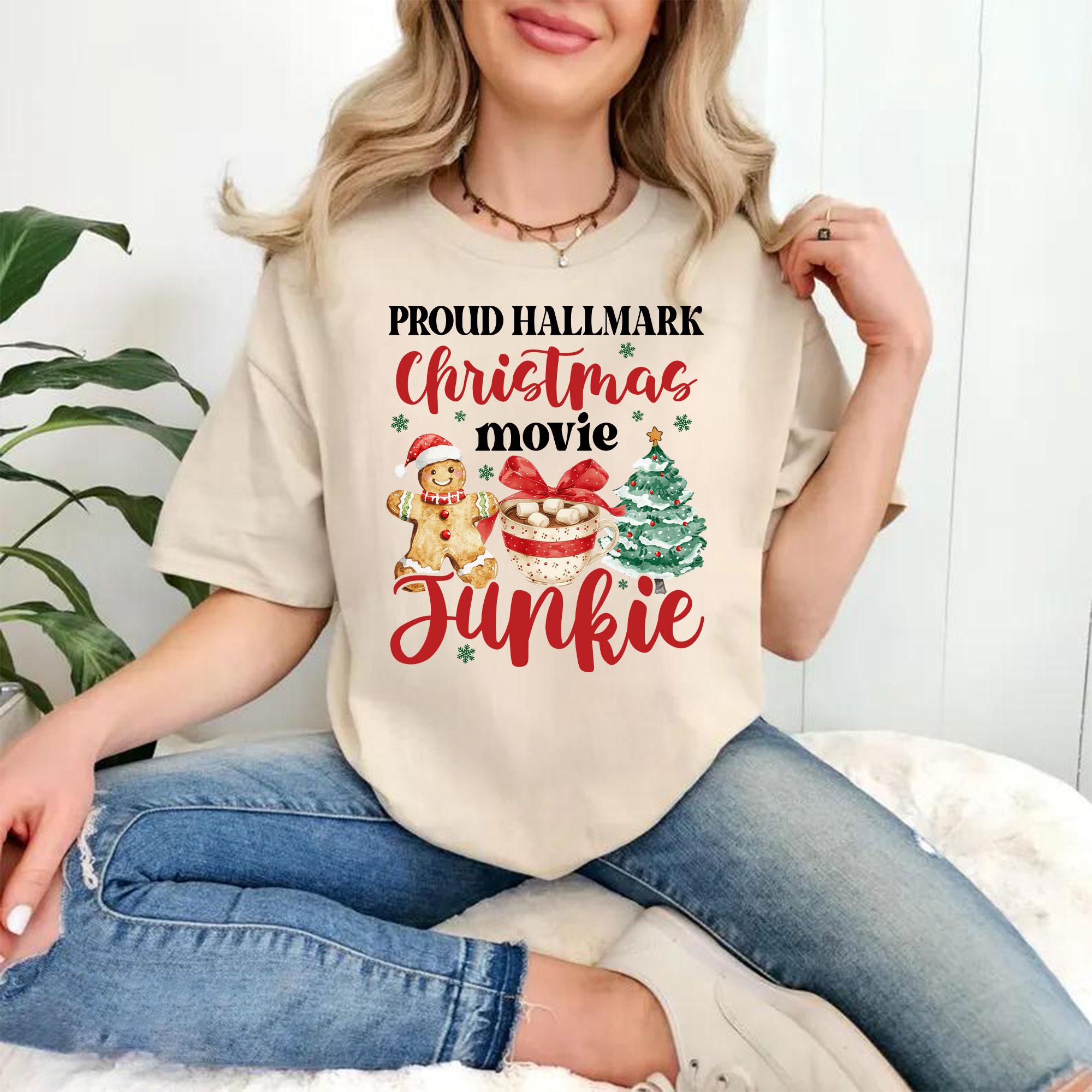 Hallmark Christmas Movie Junkie Sweatshirt – Funny Holiday Winter Movie Sweater