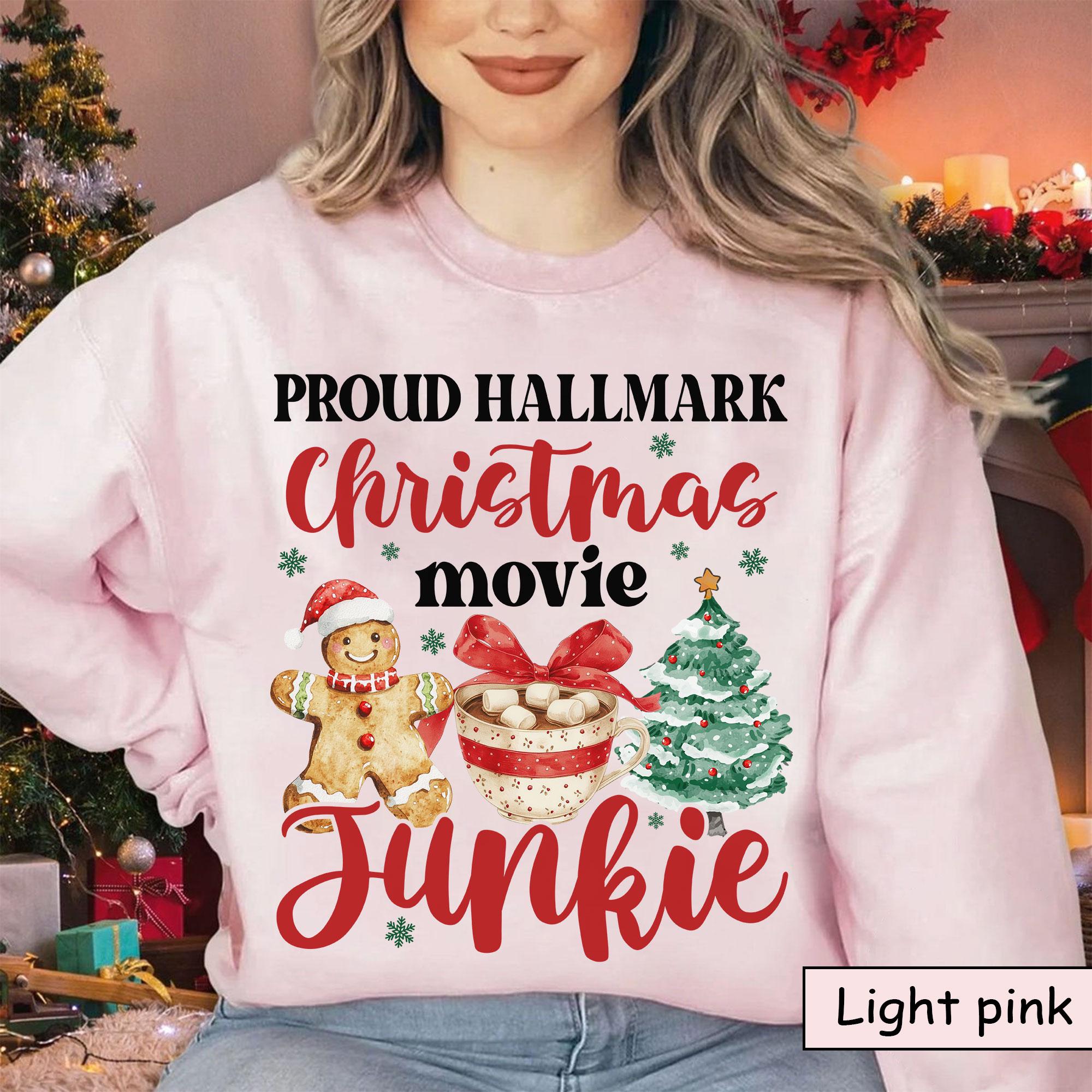 Hallmark Christmas Movie Junkie Sweatshirt – Funny Holiday Winter Movie Sweater