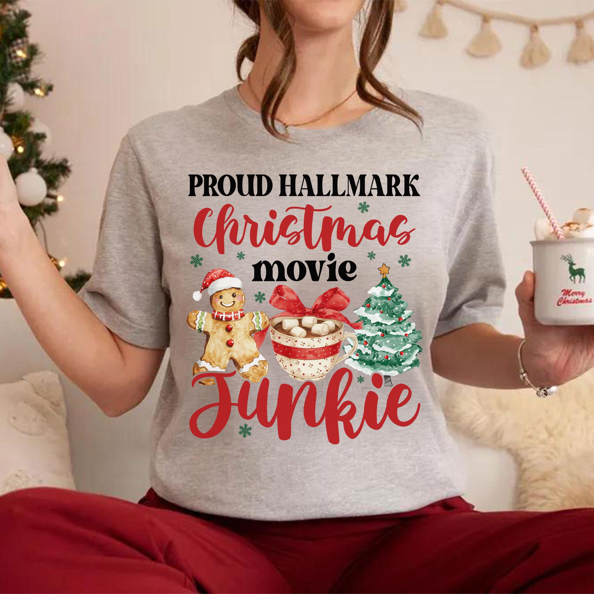 Hallmark Christmas Movie Junkie Sweatshirt – Funny Holiday Winter Movie Sweater