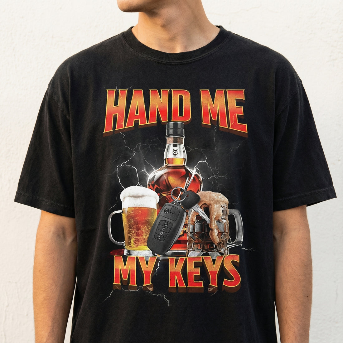Hand Me the Keys Funny Meme Graphic T-Shirt - Bold Humor Gift Tee