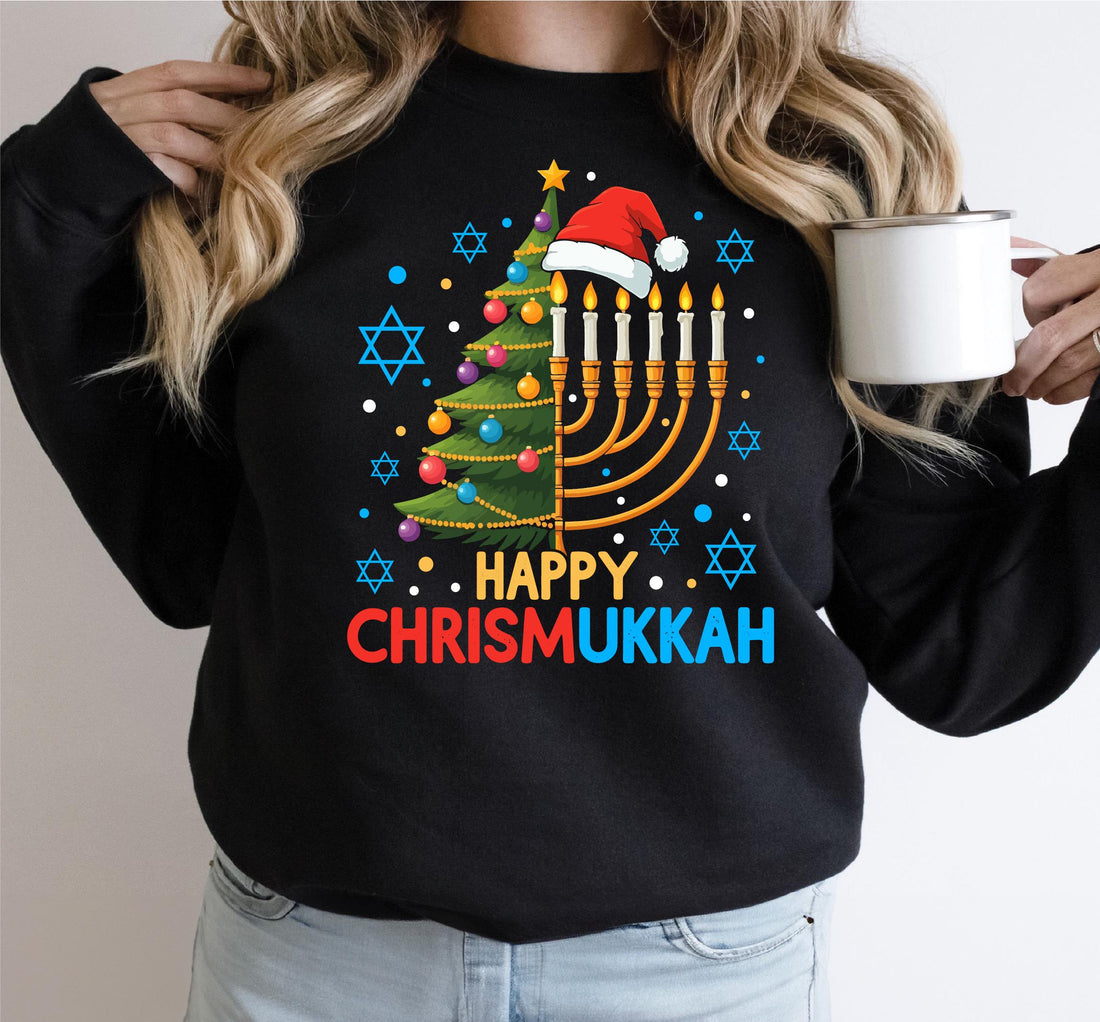 Happy Chrismukkah Shirt – Festive Christmas & Hanukkah Holiday Tee