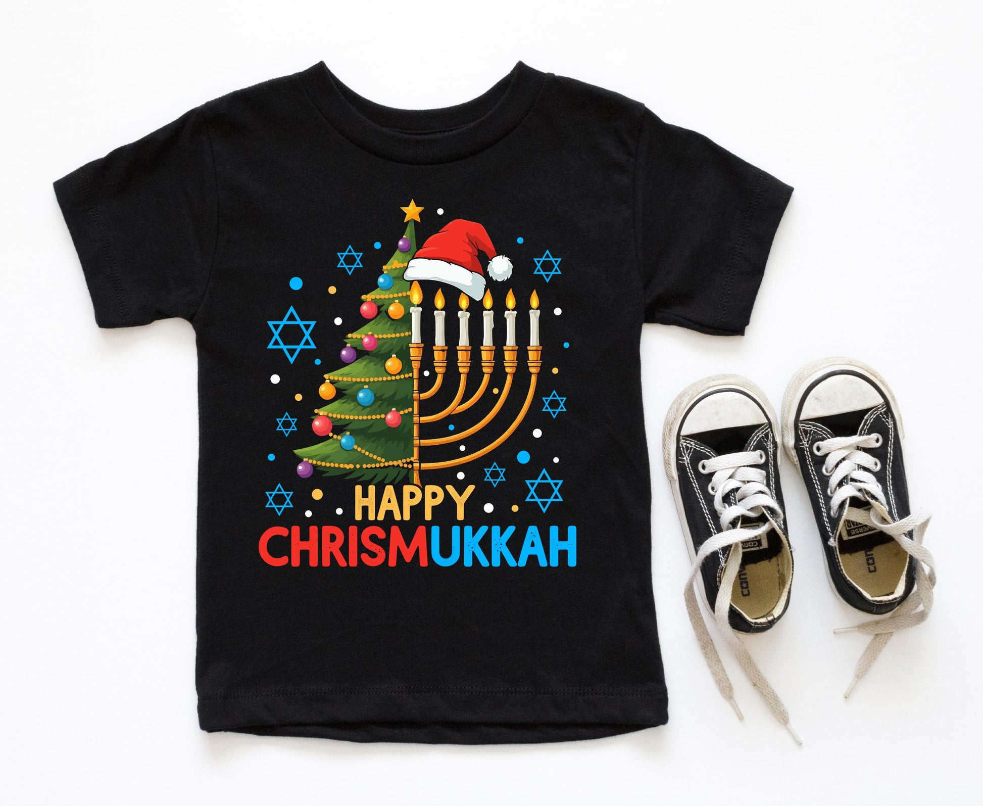 Happy Chrismukkah Shirt – Festive Christmas & Hanukkah Holiday Tee