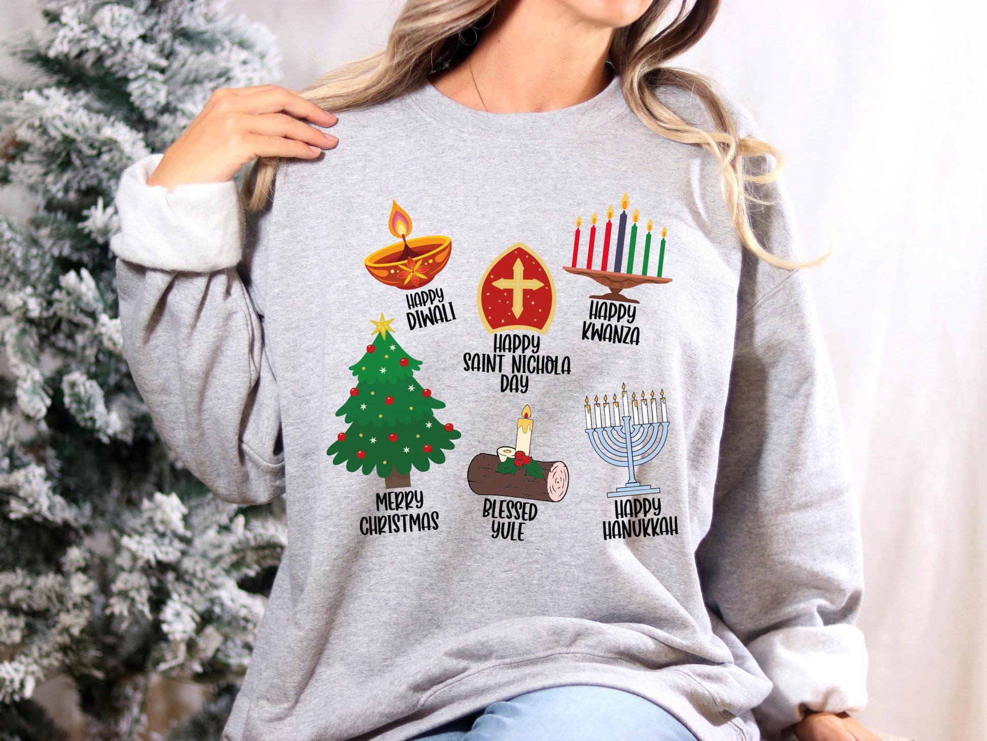 Happy Holidays Around the World T-Shirt – Multicultural Inclusion & Diversity Holiday Tee