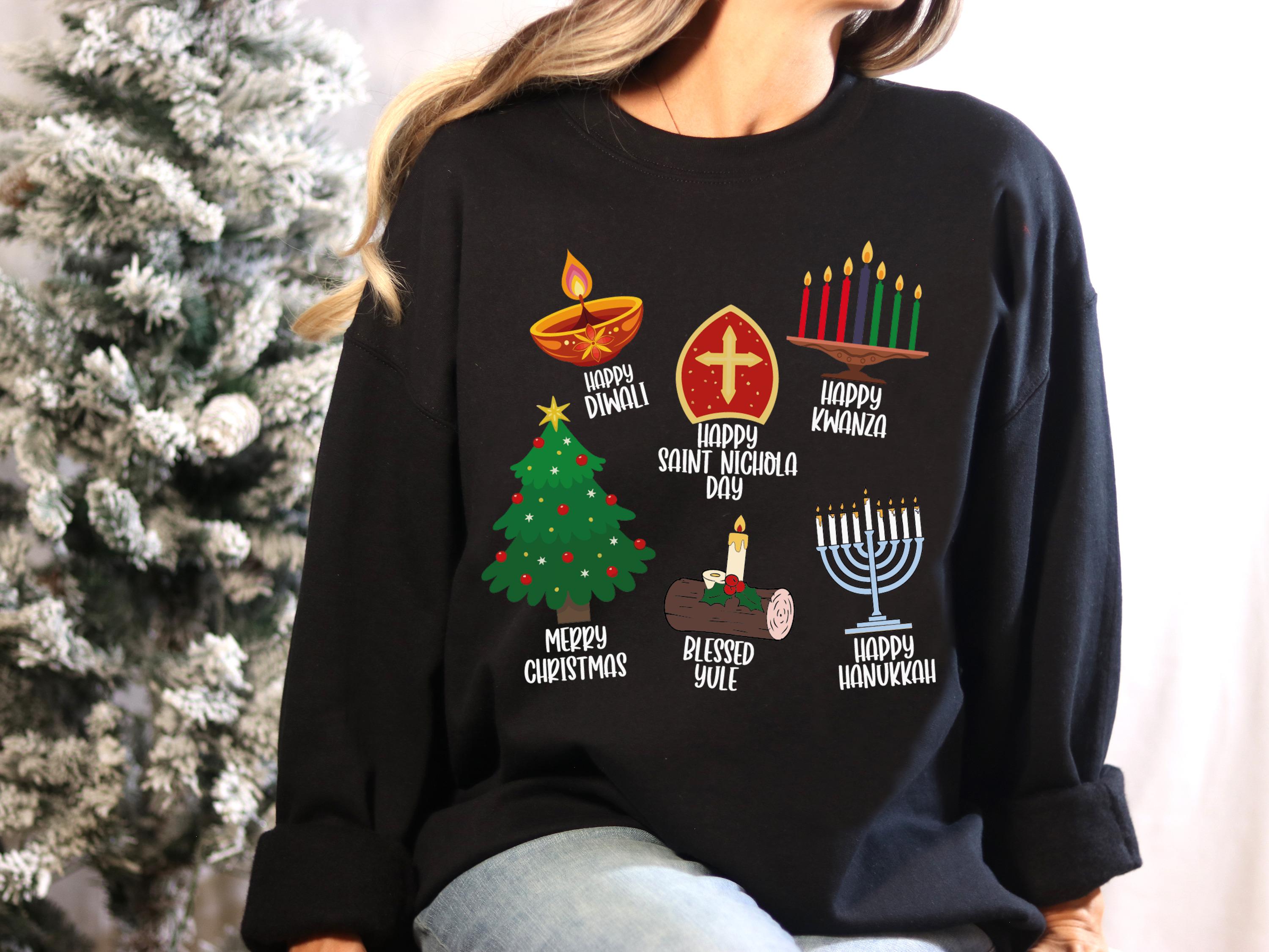 Happy Holidays Around the World T-Shirt – Multicultural Inclusion & Diversity Holiday Tee