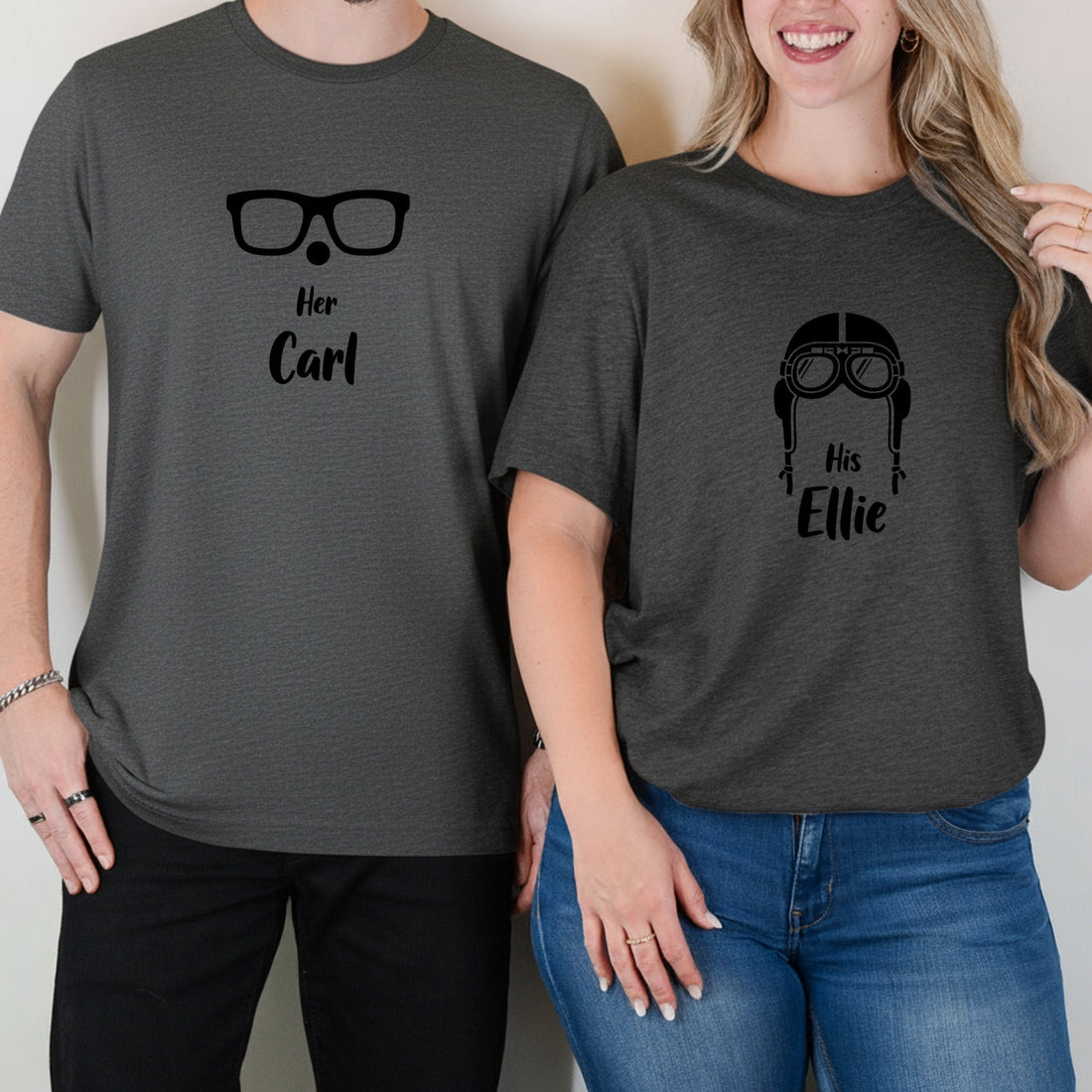 Her Carl His Ellie Matching T-Shirts For Couples