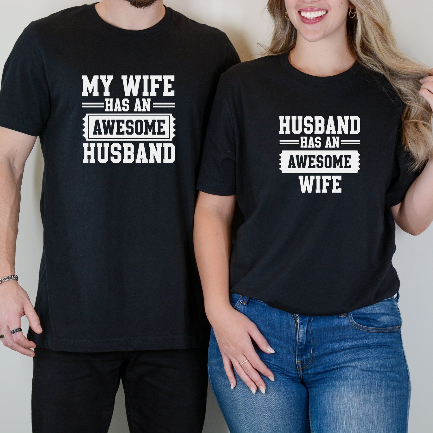 Has An Awesome Husband Wife Matching T-Shirts For Couples