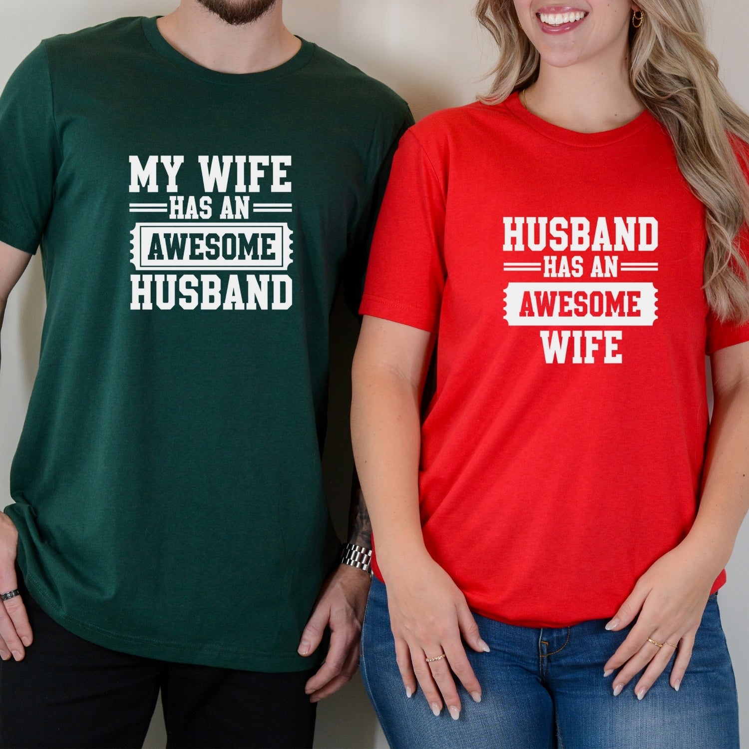 Has An Awesome Husband Wife Matching T-Shirts For Couples