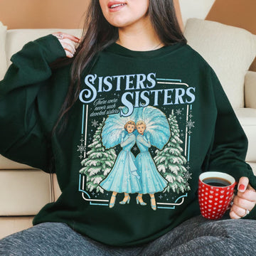 Haynes Sisters White Christmas Sweatshirt – Sisters Song Holiday Shirt, Christmas Movie Inspired Tee, Devoted Sisters Xmas Gift