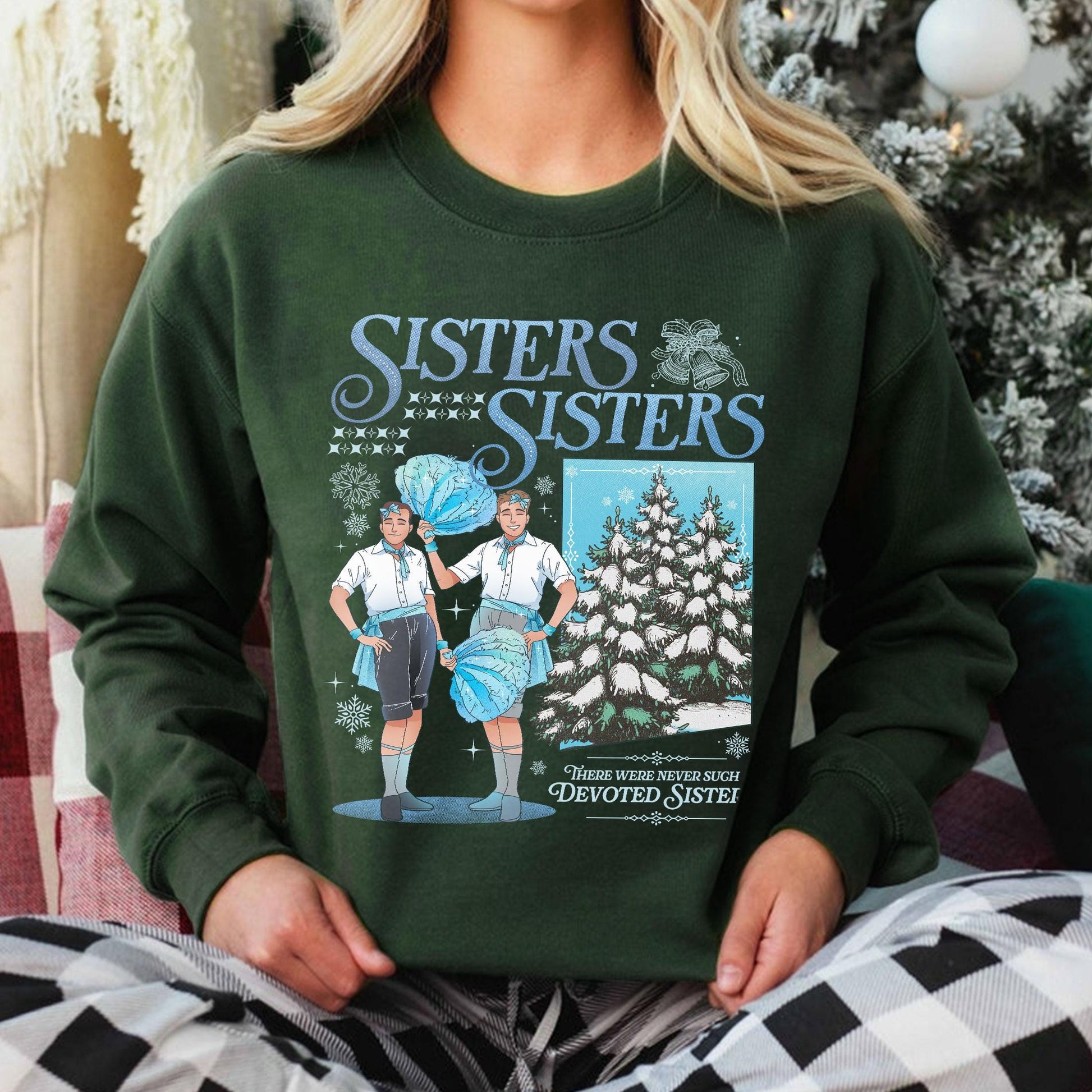 Haynes Sisters White Christmas Sweatshirt – Sisters Song Boy Version Tee, Christmas Movie Inspired Shirt