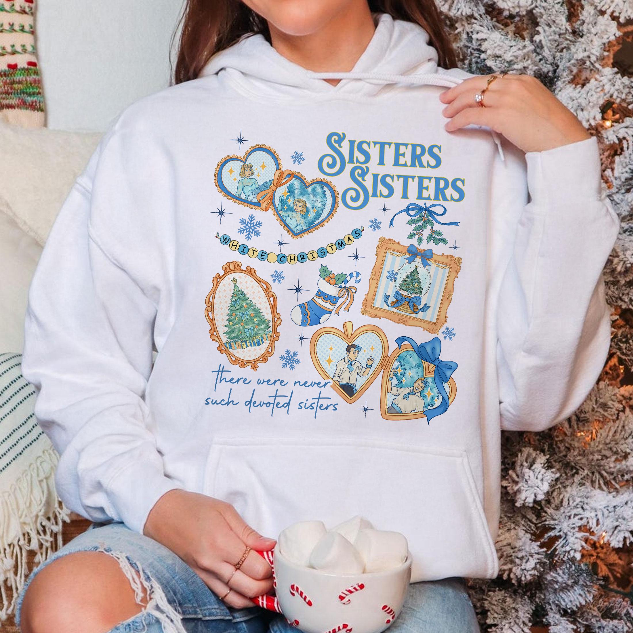 Haynes Sisters White Christmas Sweatshirt – Vintage Sisters Sisters Holiday Movie Crewneck